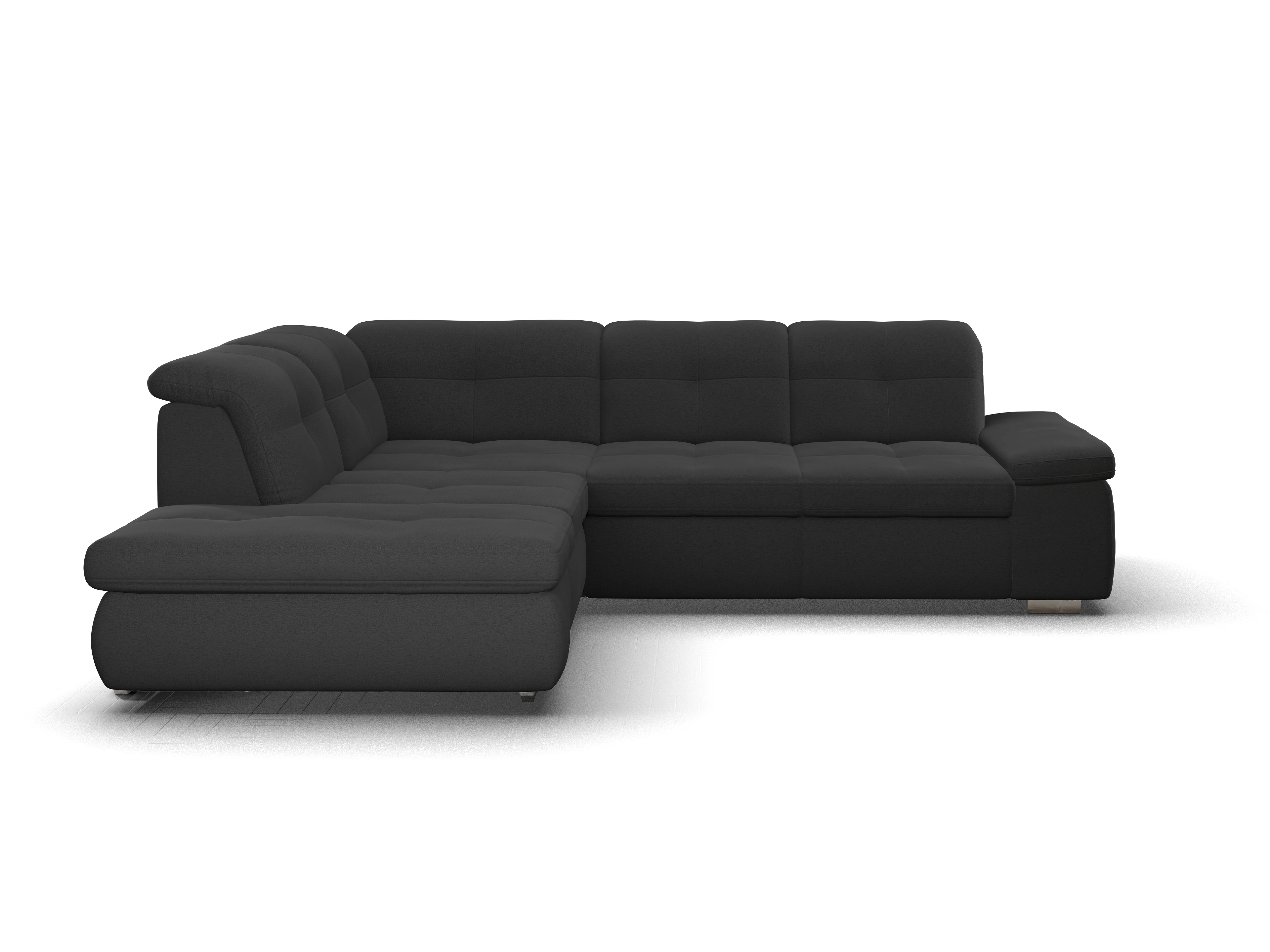 Sitz Concept smart 1001 Ecksofa 1,5Aho SE Medium L Ansicht des Produktes SC Smart 1001 Ecksofa links Abschluss offen in Stoff Grau
