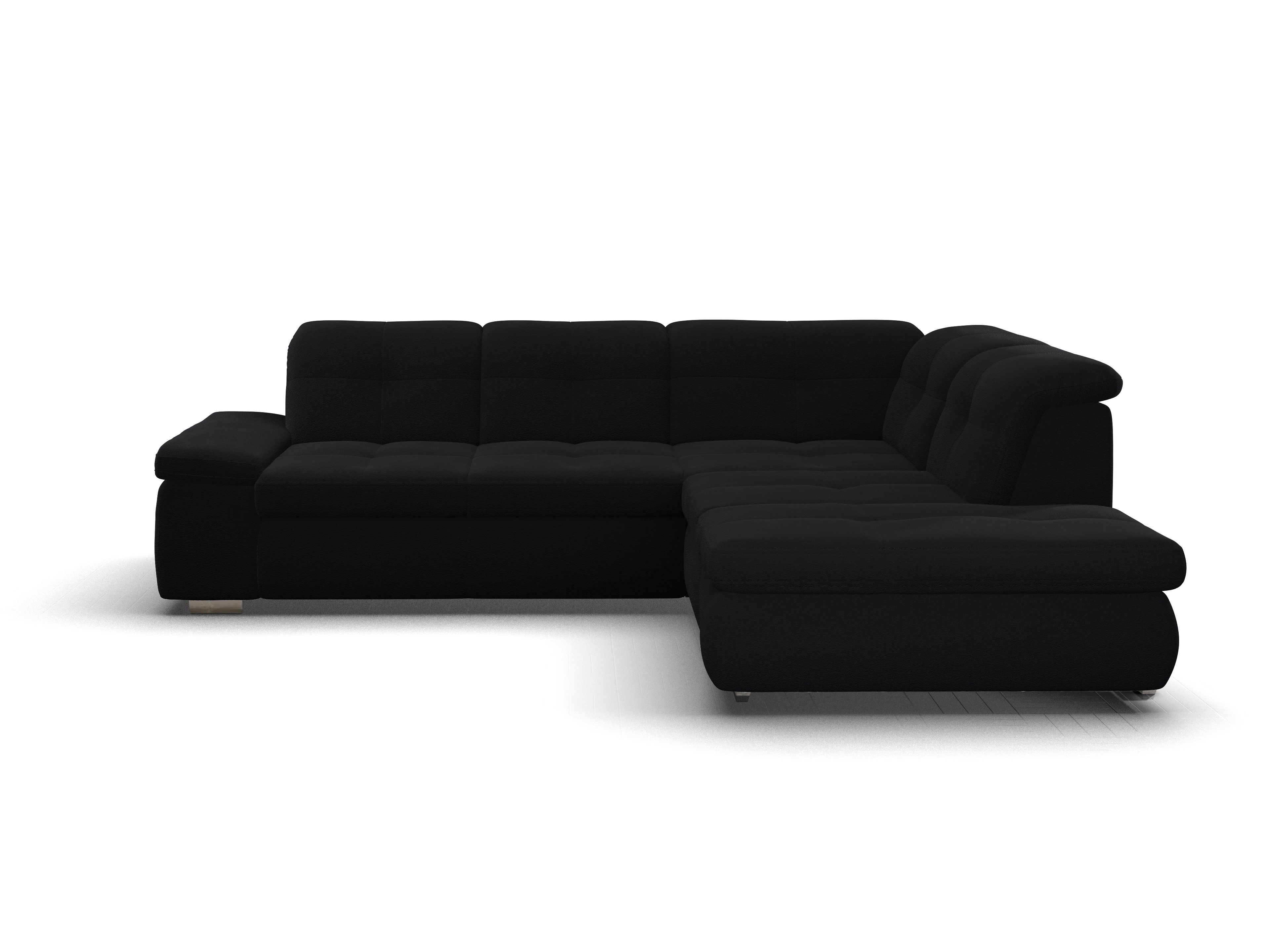 Ansicht des Produktes SC Smart 1001 Ecksofa rechts Abschluss offen in Stoff Schwarz
