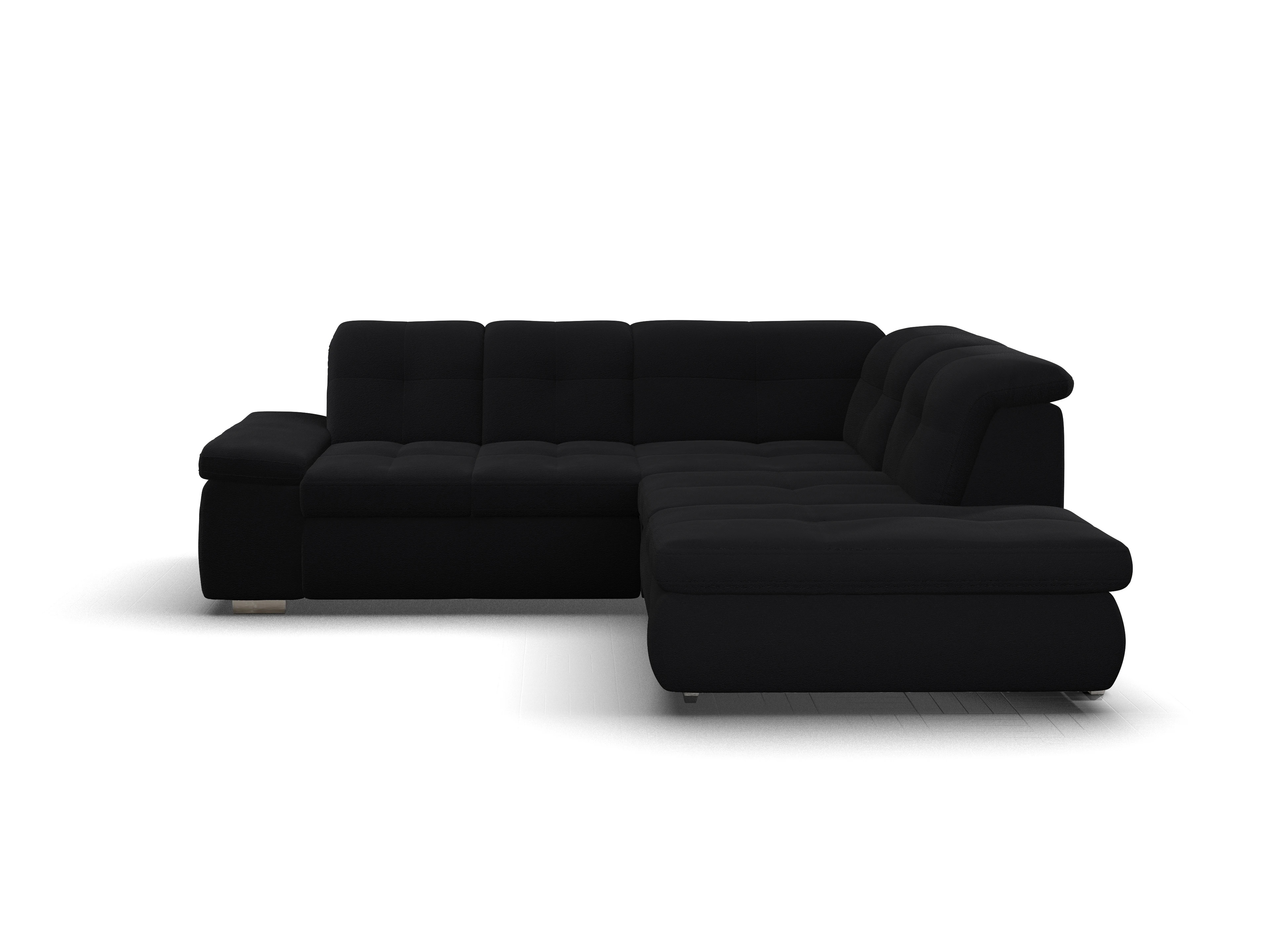 Ansicht des Produktes SC Smart 1001 Ecksofa rechts Abschluss offen in Stoff Schwarz