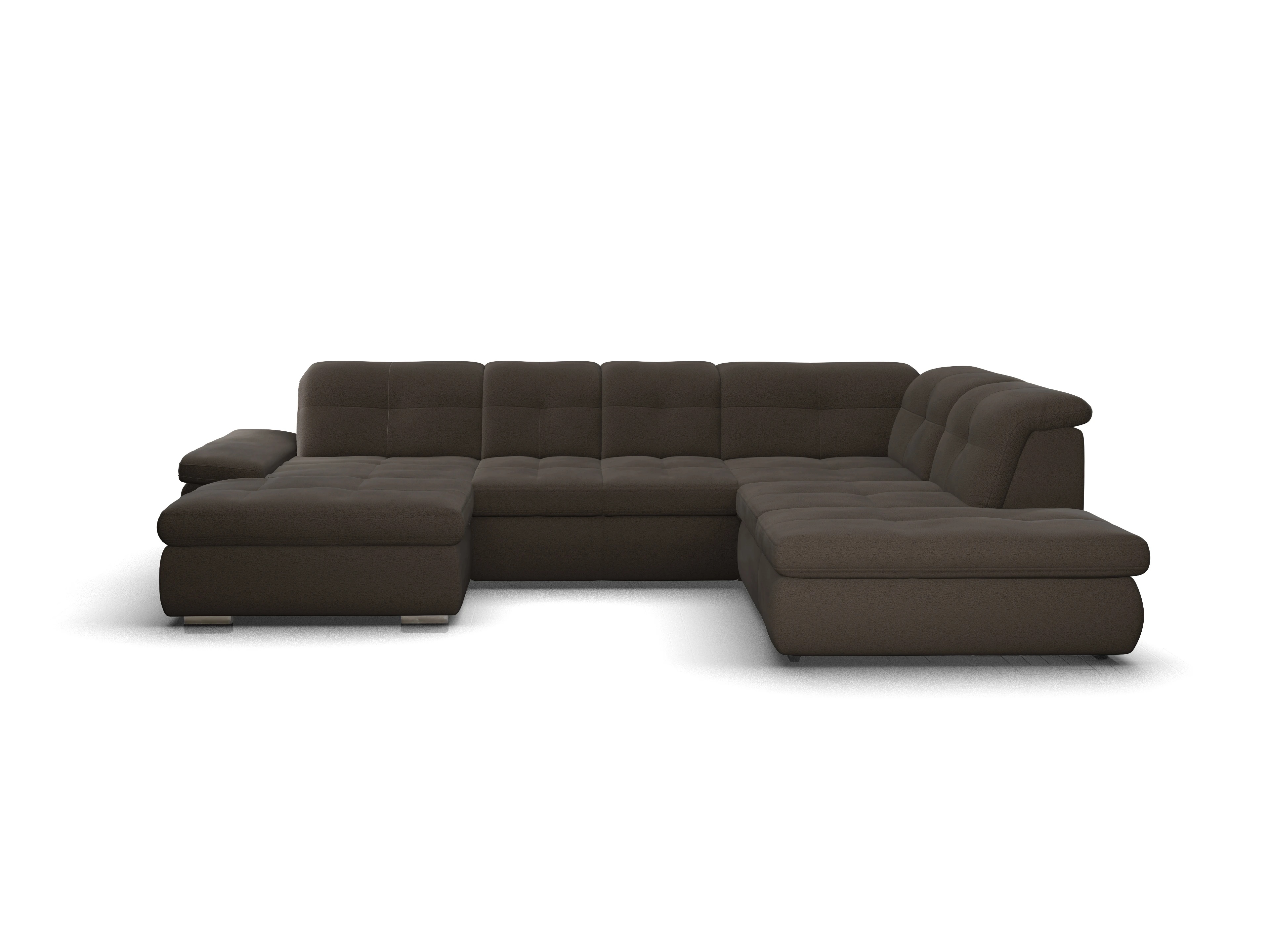 Sitz Concept smart 1001 Canape Small SE 1,5Aho L Ansicht des Produktes SC Smart 1001 Wohnlandschaft offen beidseitig in Stoff Braun