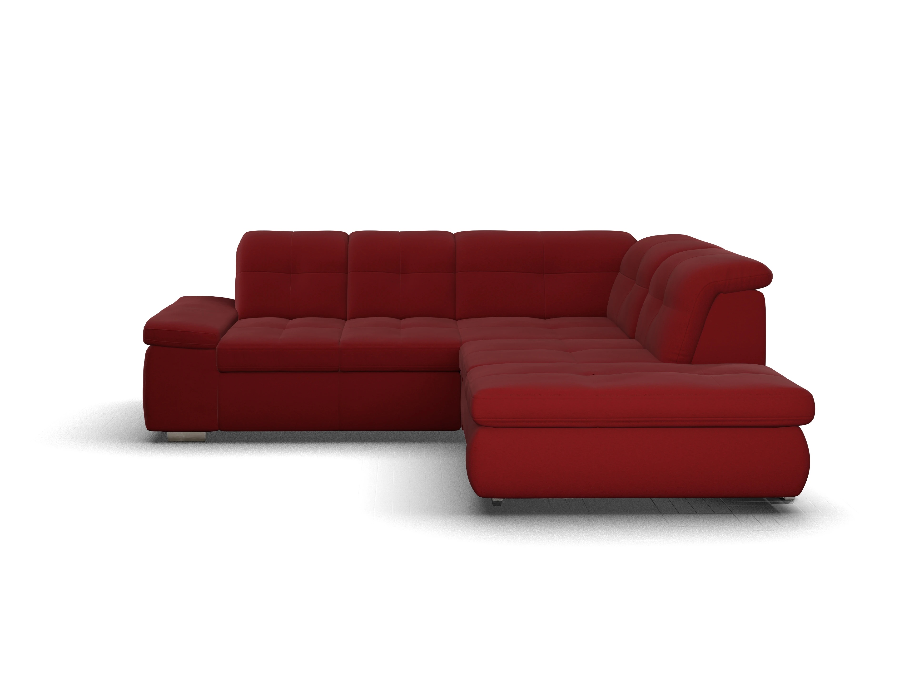 Ansicht des Produktes SC Smart 1001 Ecksofa rechts Abschluss offen in Stoff Rot