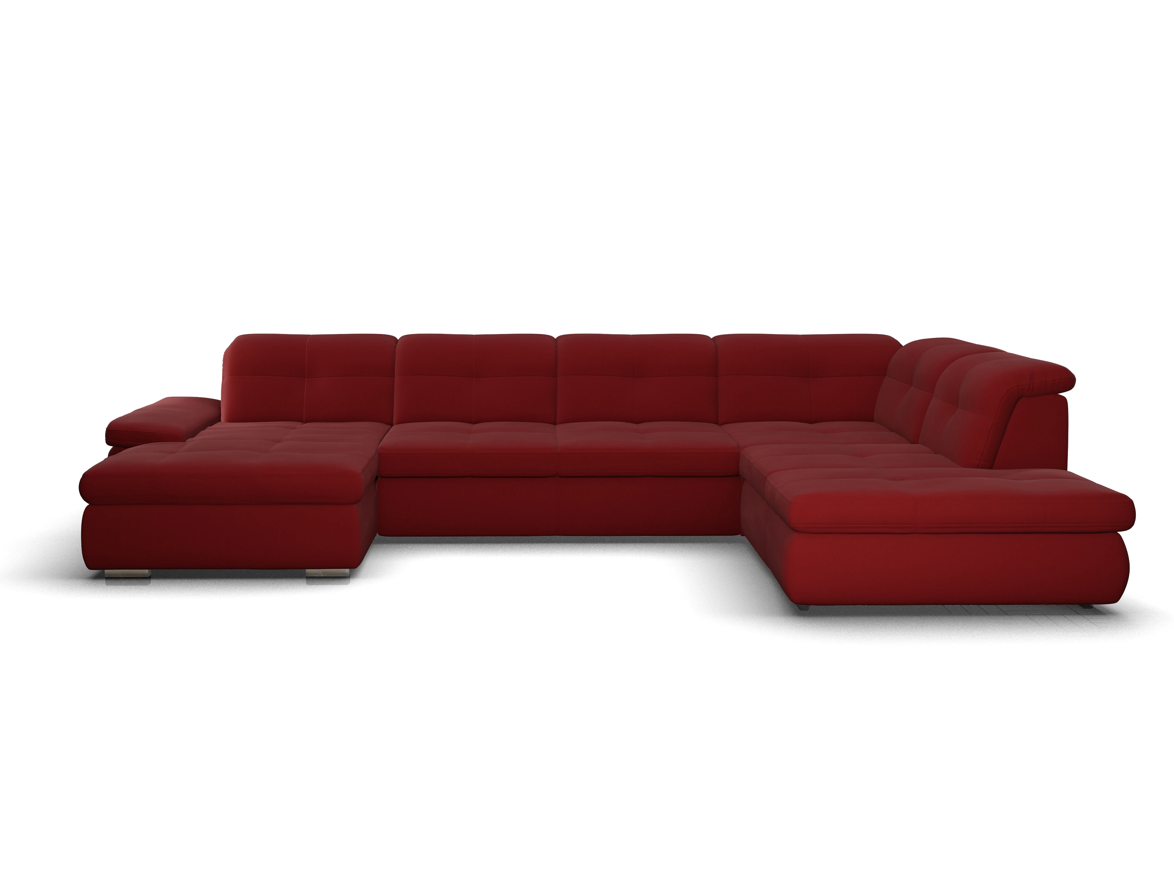Ansicht des Produktes SC Smart 1001 Wohnlandschaft offen beidseitig in Stoff Rot
