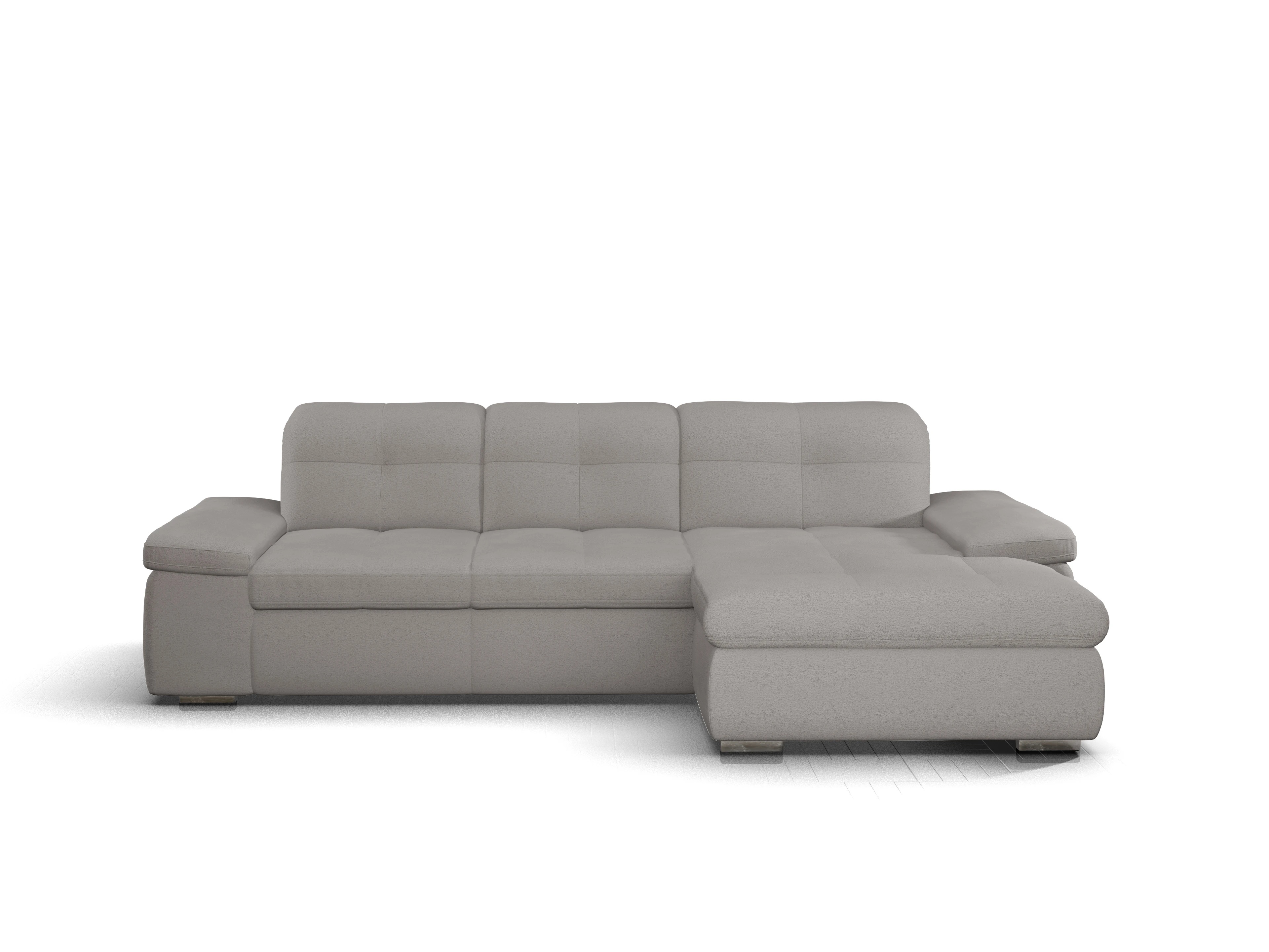 Ansicht des Produktes SC Smart 1001 Ecksofa rechts Abschluss offen in Stoff Grau