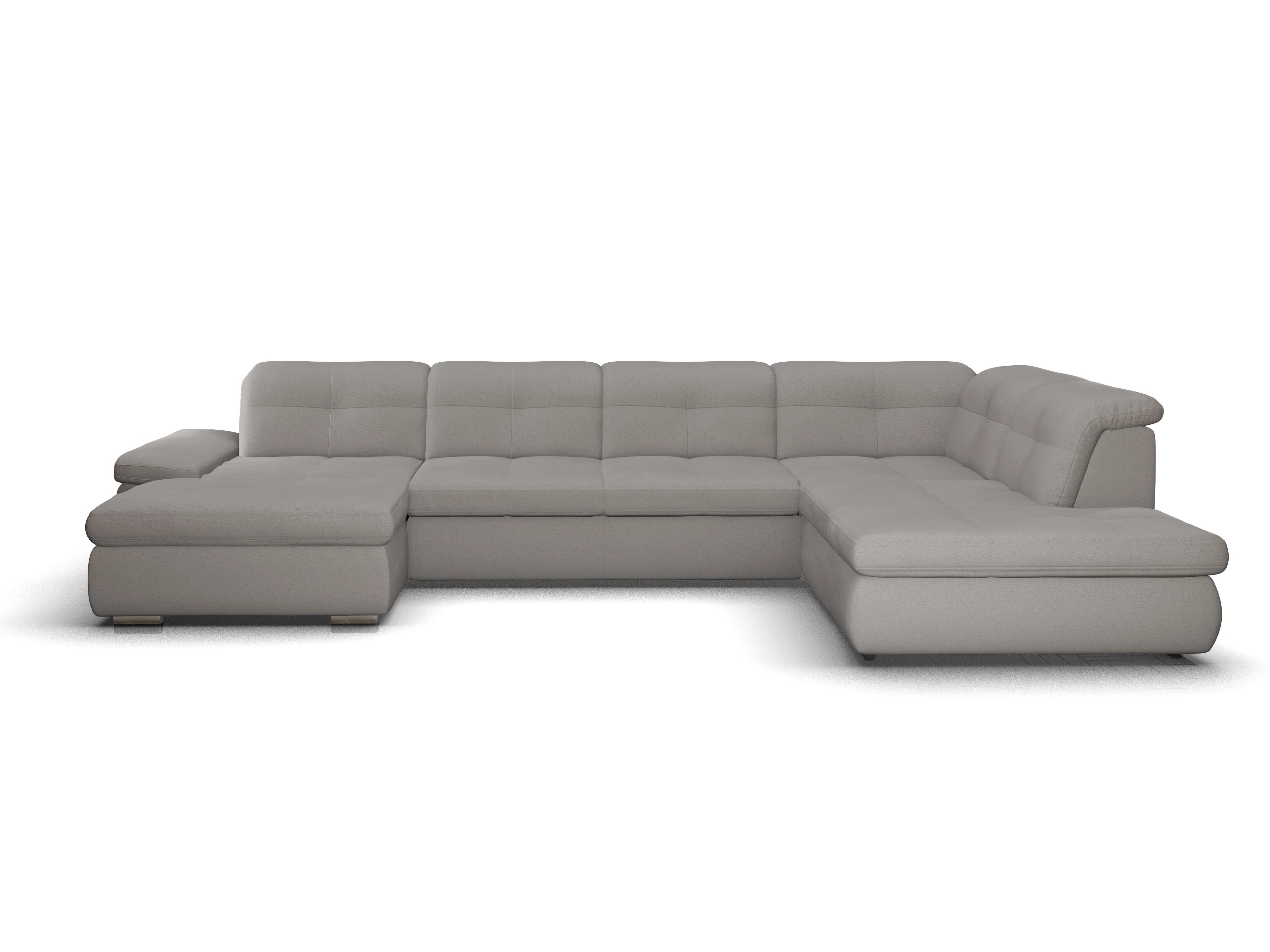 Ansicht des Produktes SC Smart 1001 Wohnlandschaft offen beidseitig in Stoff Grau