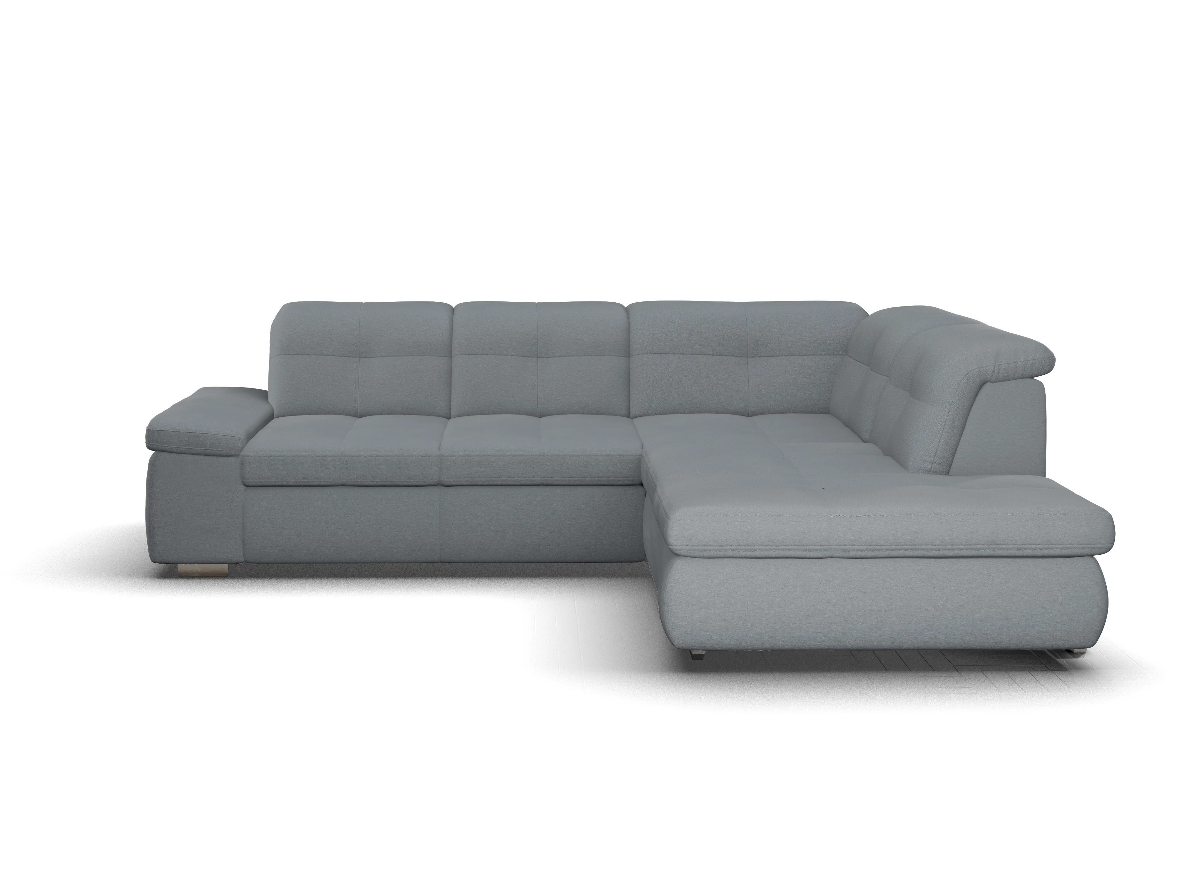 Ansicht des Produktes SC Smart 1001 Ecksofa rechts Abschluss offen in Stoff Grau
