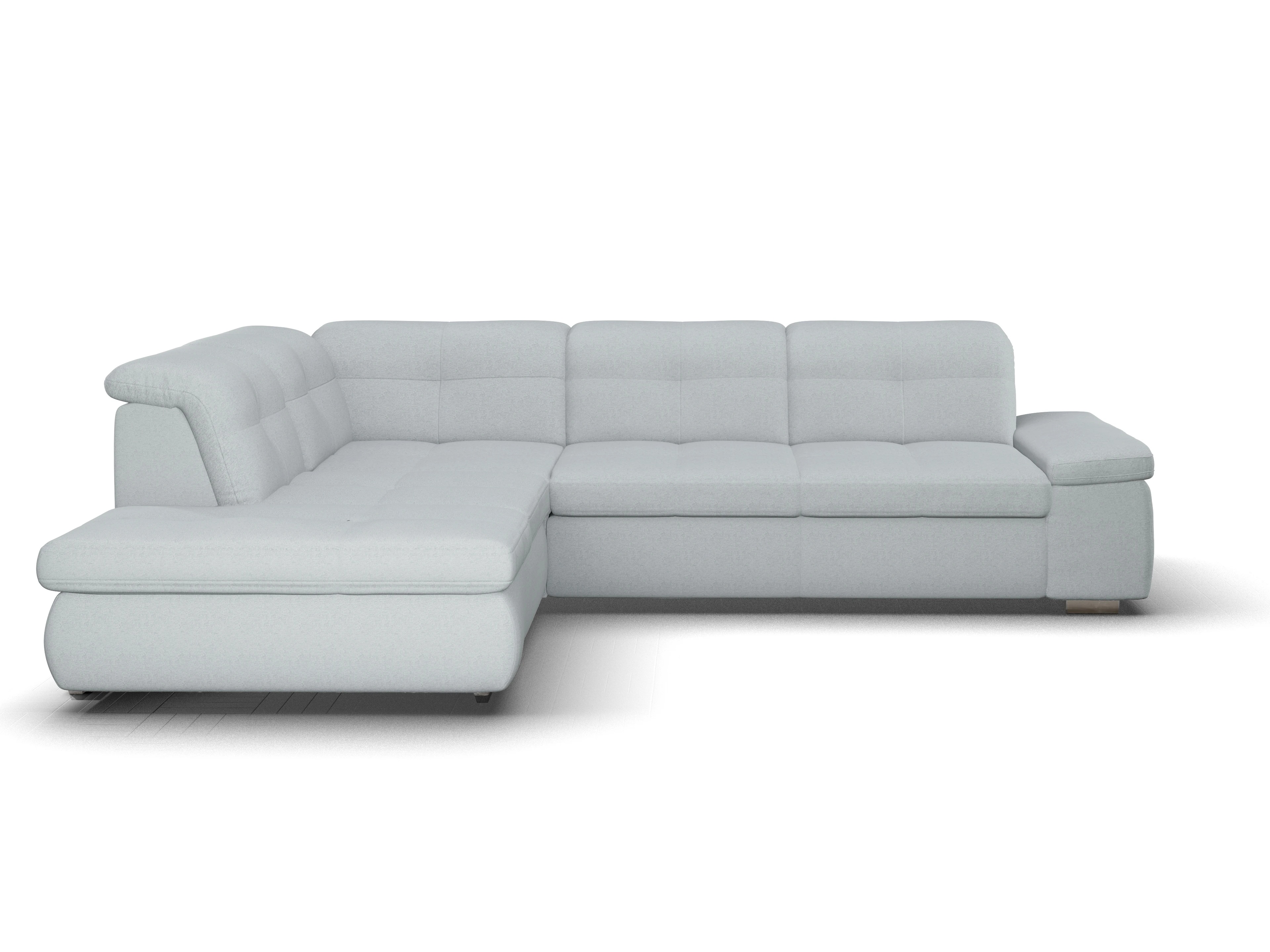 Ansicht des Produktes SC Smart 1001 Ecksofa links Abschluss offen in Stoff Blau