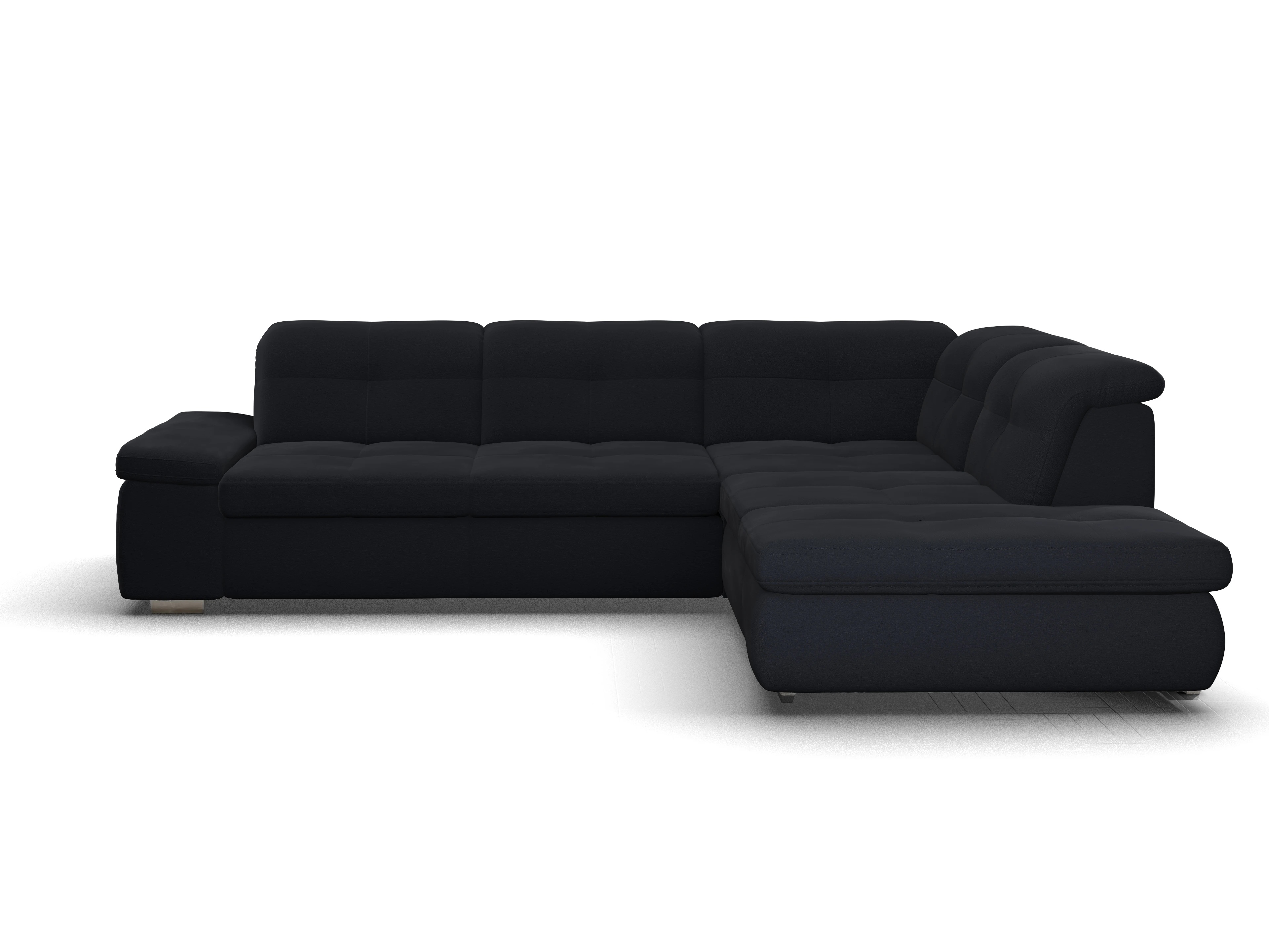 Sitz Concept smart 1001 Ecksofa 1,5Aho SE Large R Ansicht des Produktes SC Smart 1001 Ecksofa rechts Abschluss offen in Stoff Blau