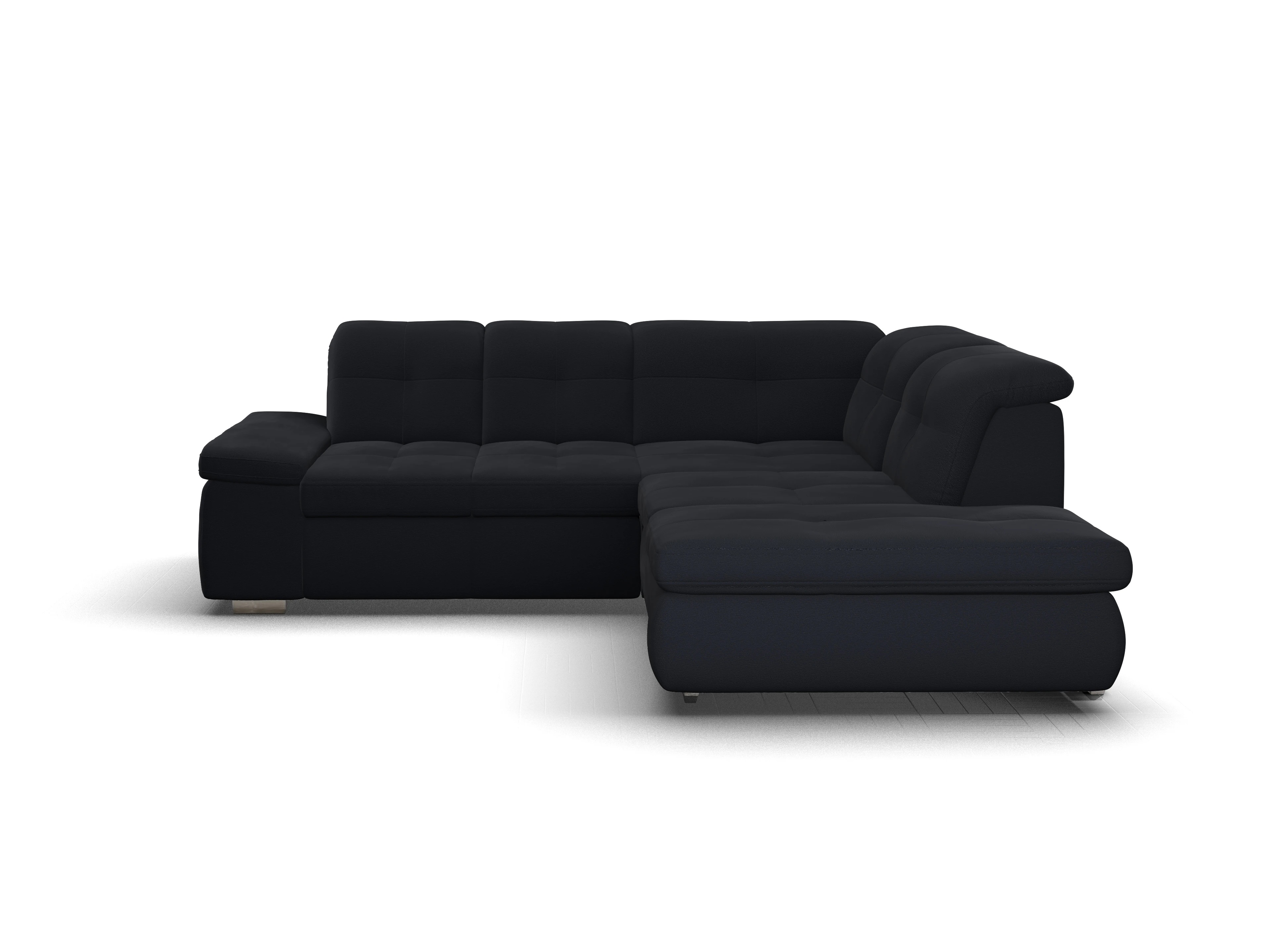 Ansicht des Produktes SC Smart 1001 Ecksofa rechts Abschluss offen in Stoff Blau