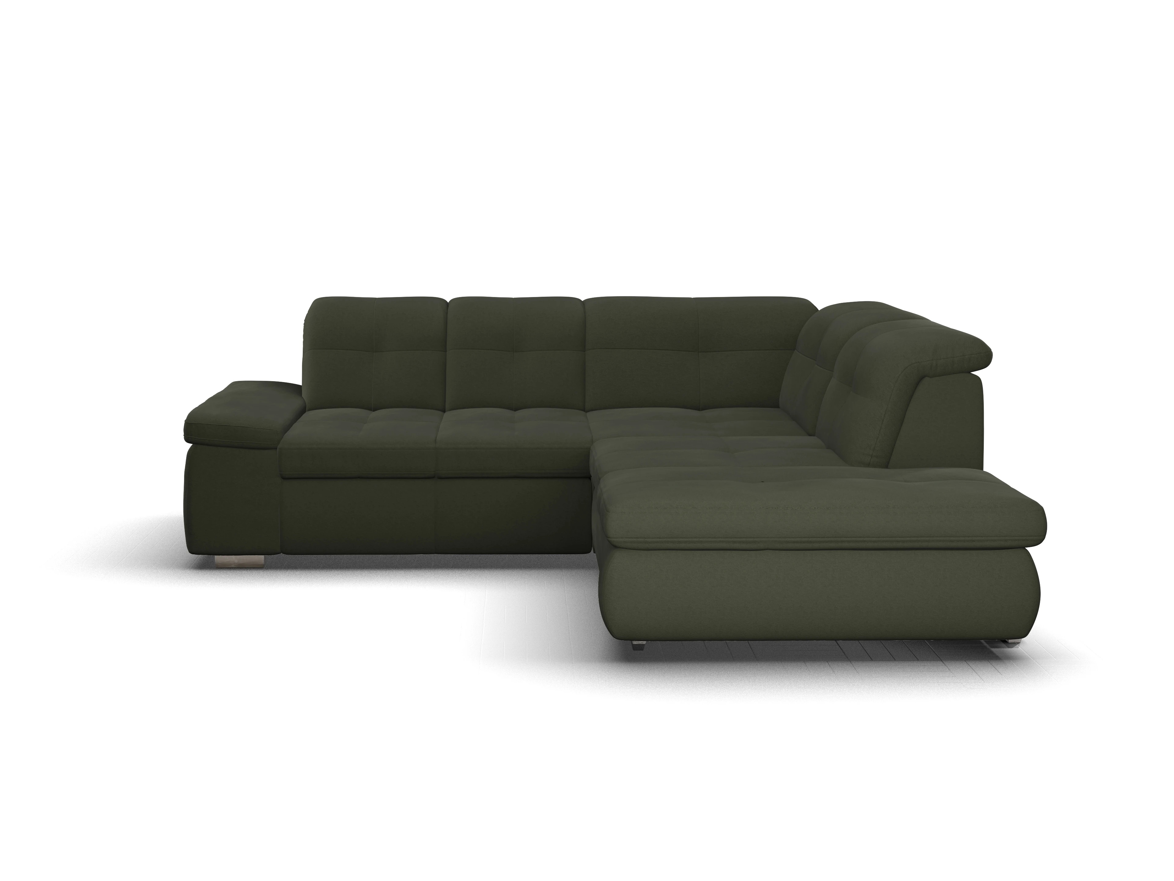 Ansicht des Produktes SC Smart 1001 Ecksofa rechts Abschluss offen in Stoff Grün
