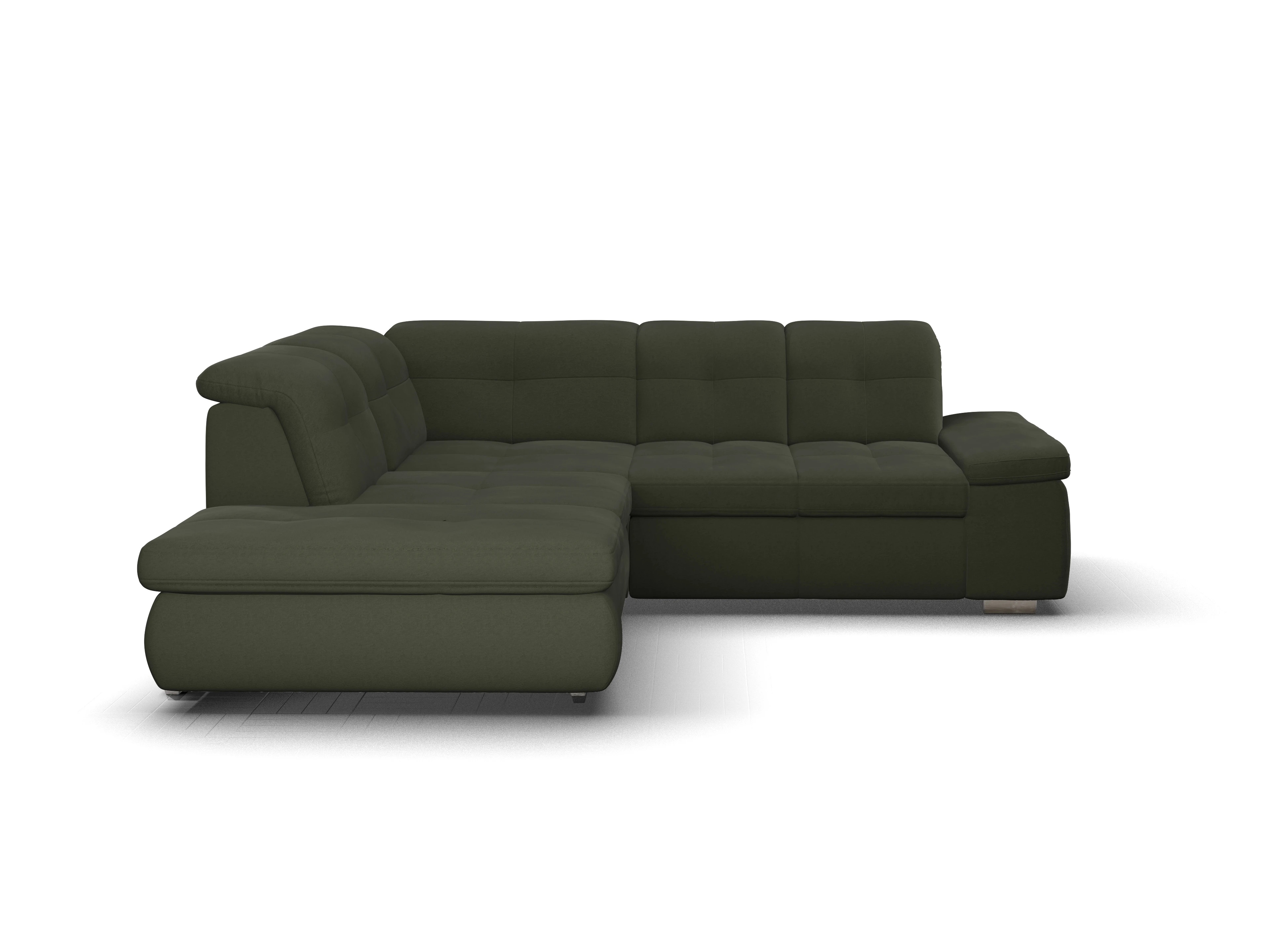 Ansicht des Produktes SC Smart 1001 Ecksofa links Abschluss offen in Stoff Grün