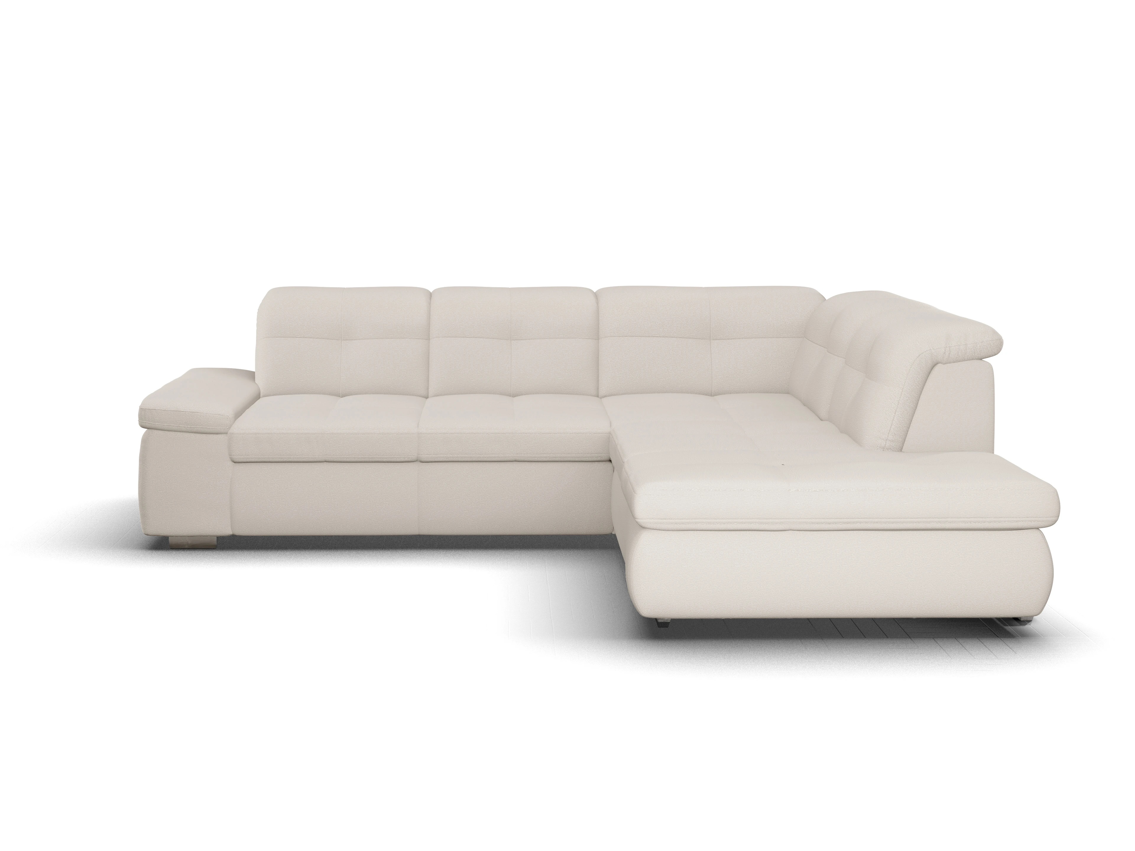 Ansicht des Produktes SC Smart 1001 Ecksofa rechts Abschluss offen in Stoff Beige