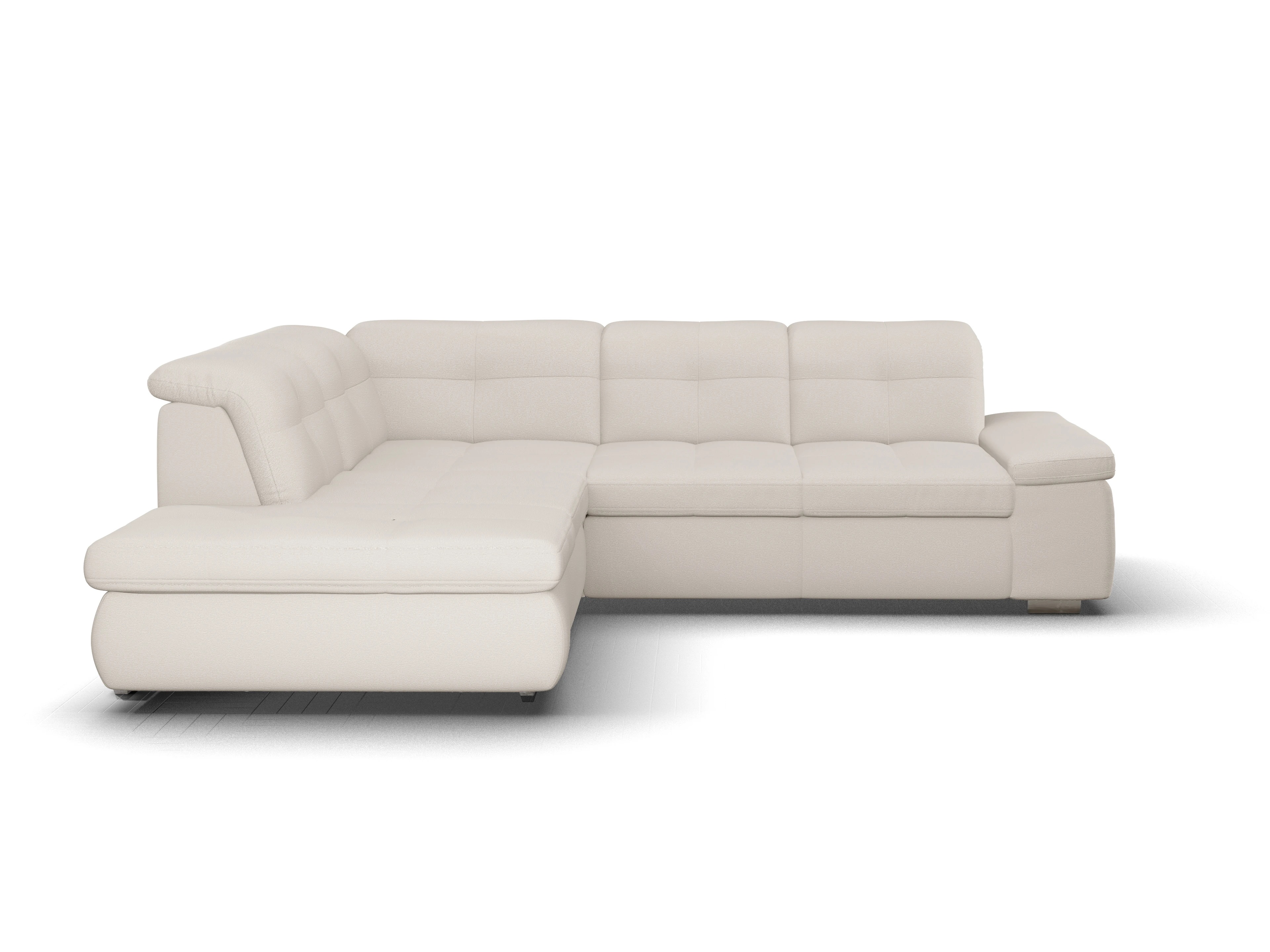 Sitz Concept smart 1001 Ecksofa 1,5Aho SE Medium L Ansicht des Produktes SC Smart 1001 Ecksofa links Abschluss offen in Stoff Beige