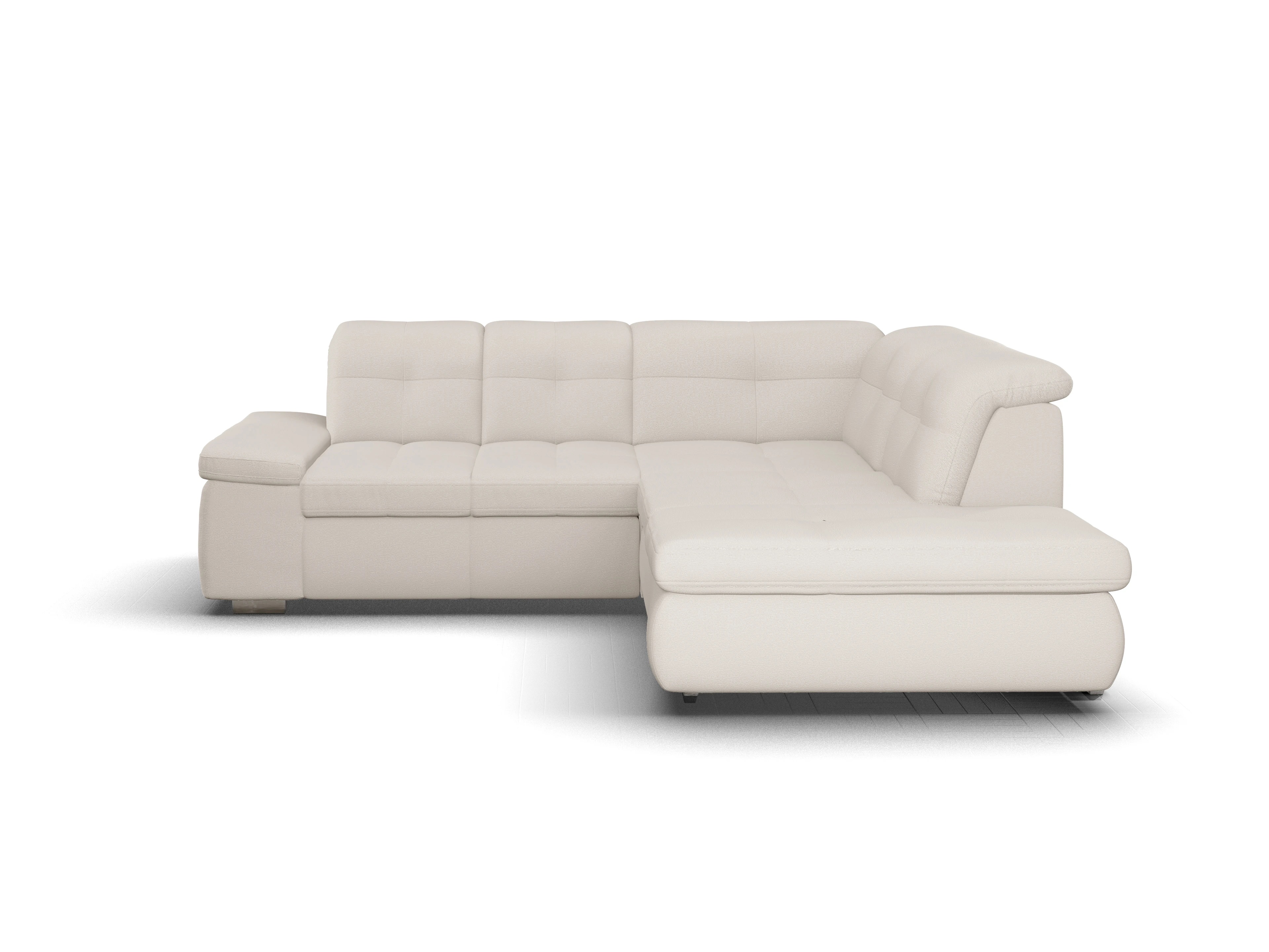 Ansicht des Produktes SC Smart 1001 Ecksofa rechts Abschluss offen in Stoff Beige