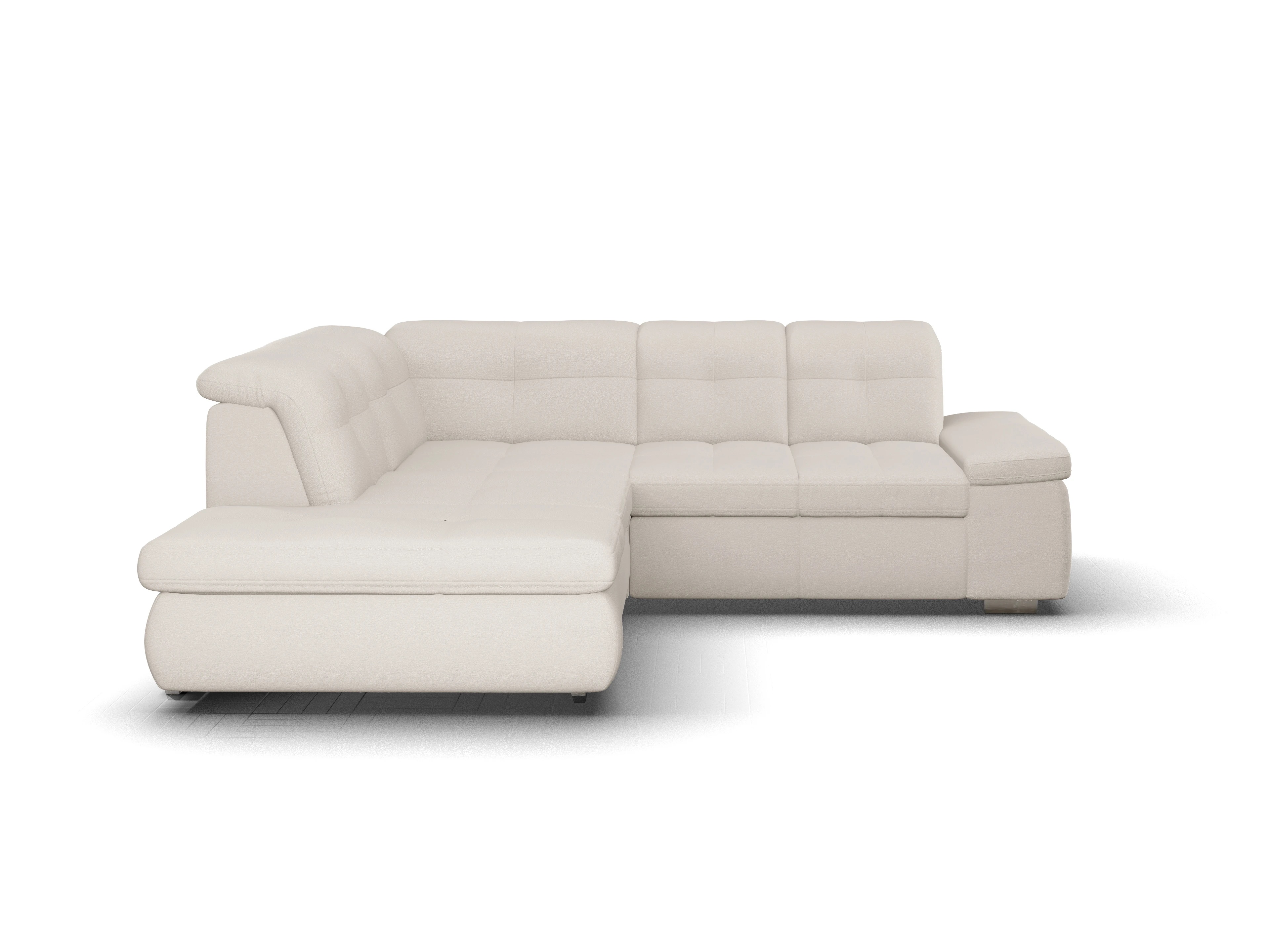 Ansicht des Produktes SC Smart 1001 Ecksofa links Abschluss offen in Stoff Beige