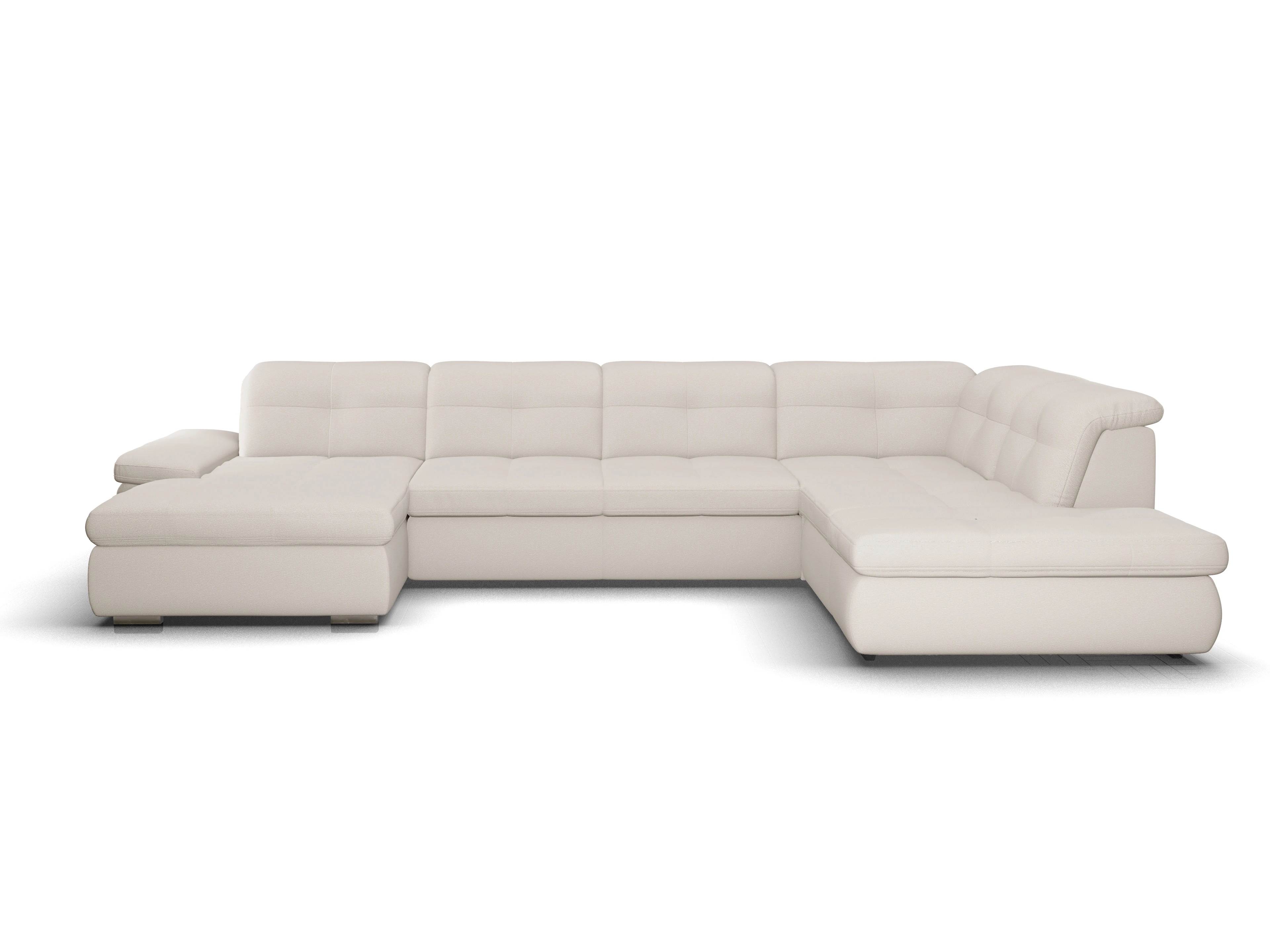 Ansicht des Produktes SC Smart 1001 Wohnlandschaft offen beidseitig in Stoff Beige