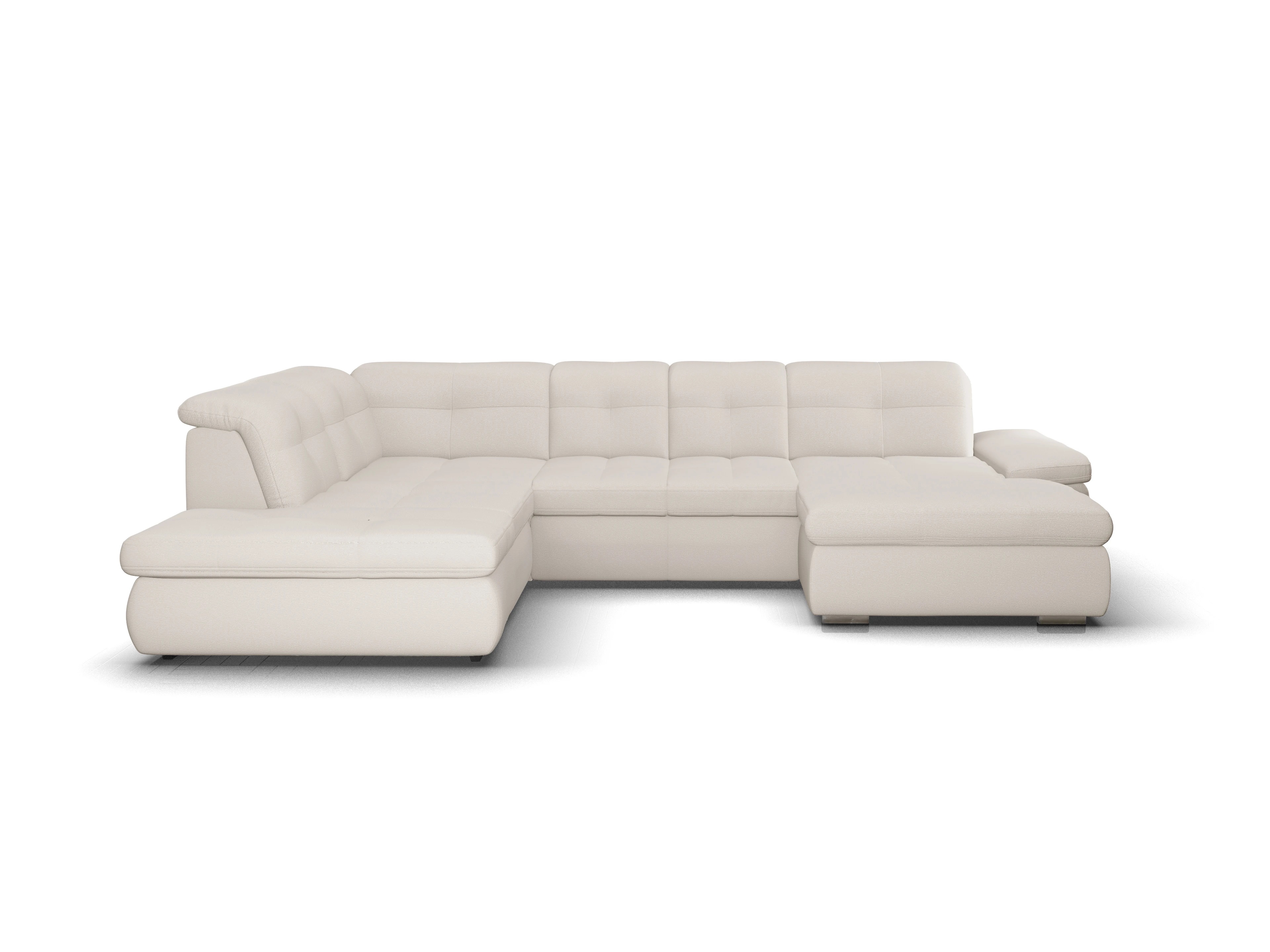 Ansicht des Produktes SC Smart 1001 Wohnlandschaft offen beidseitig in Stoff Beige
