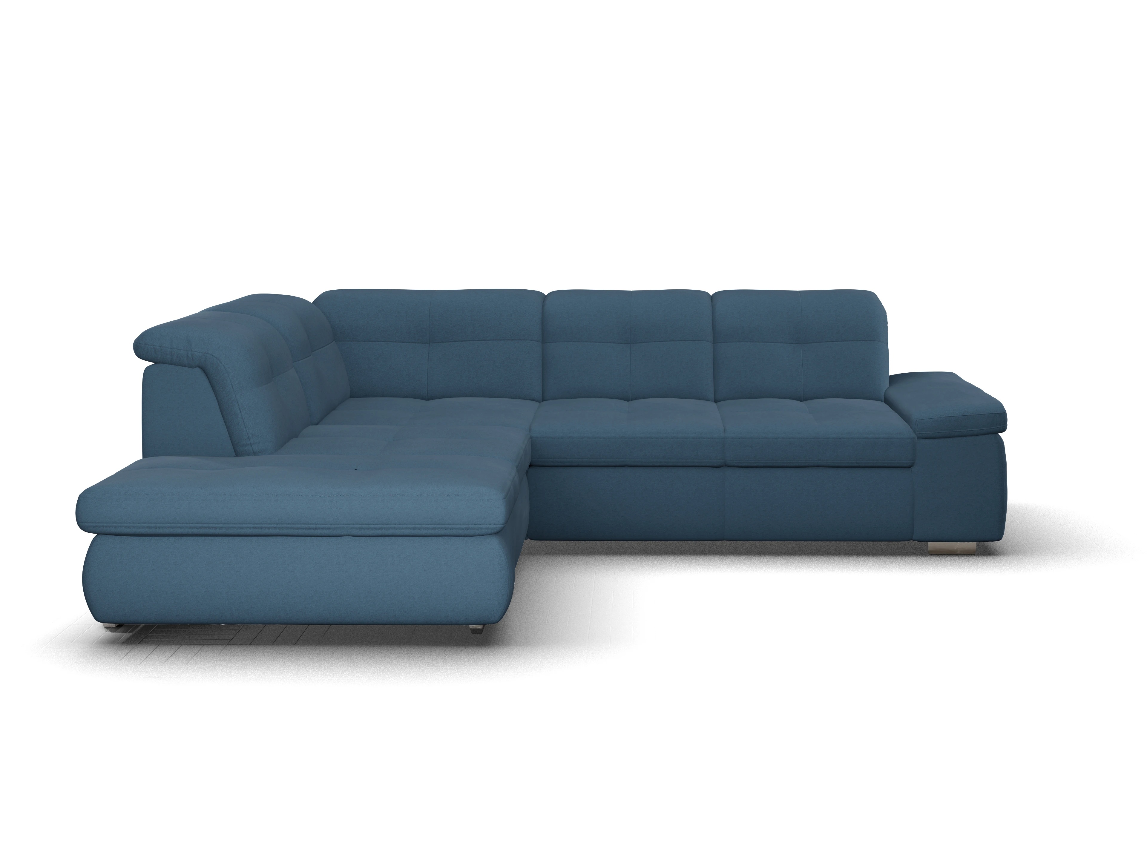 Ansicht des Produktes SC Smart 1001 Ecksofa links Abschluss offen in Stoff Blau