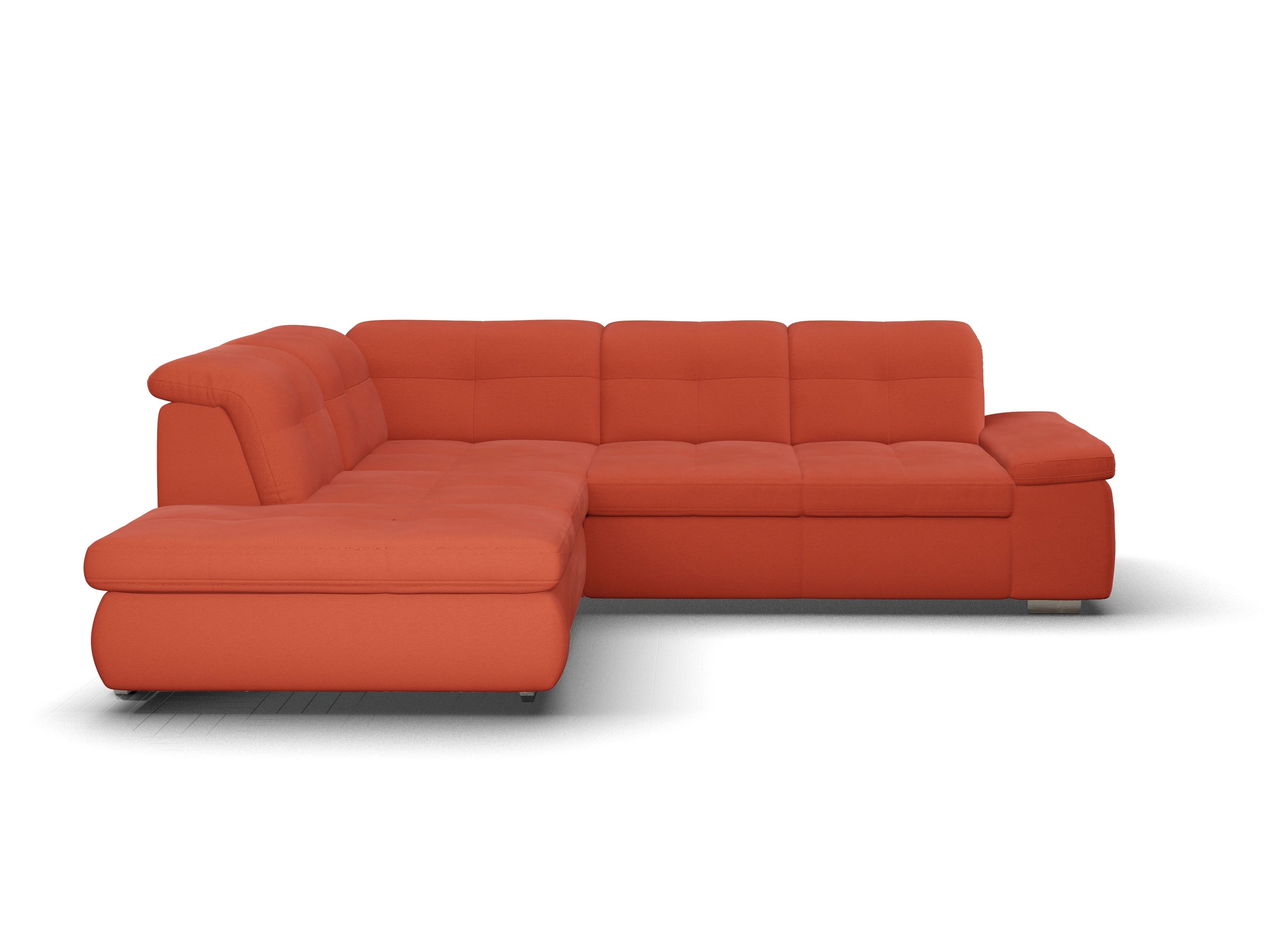 Ansicht des Produktes SC Smart 1001 Ecksofa links Abschluss offen in Stoff Orange