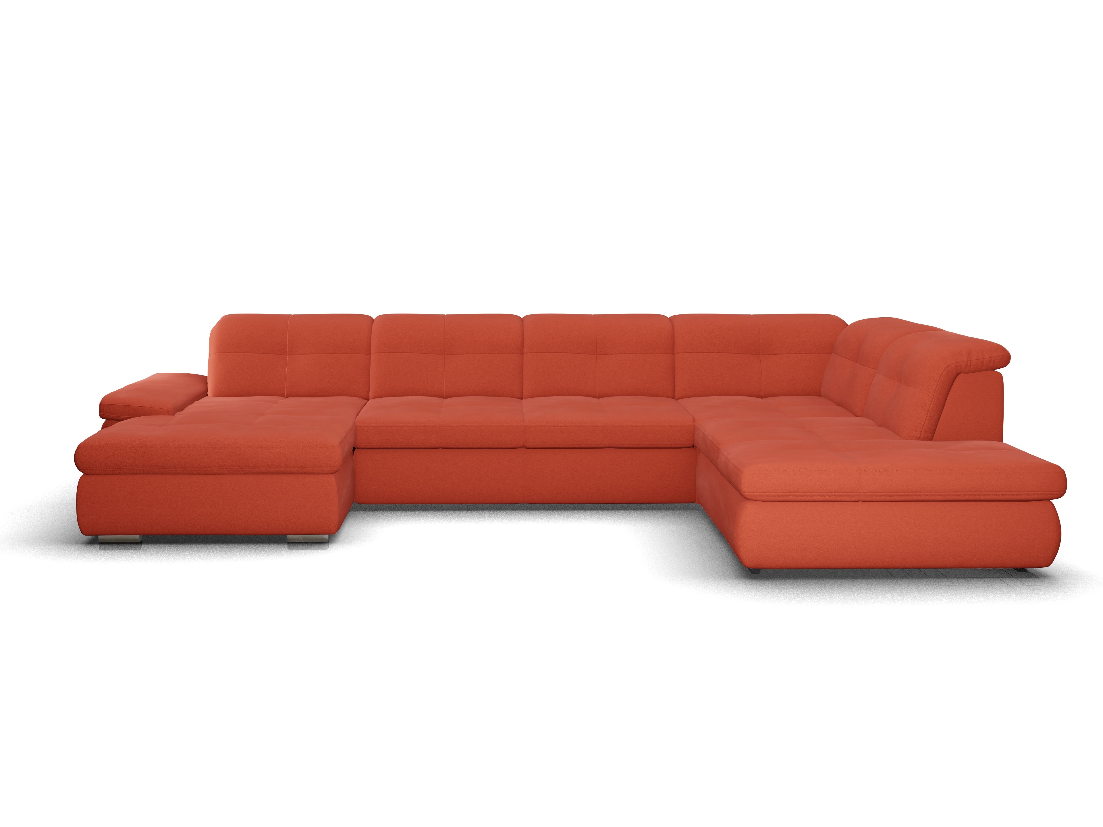 Ansicht des Produktes SC Smart 1001 Wohnlandschaft offen beidseitig in Stoff Orange