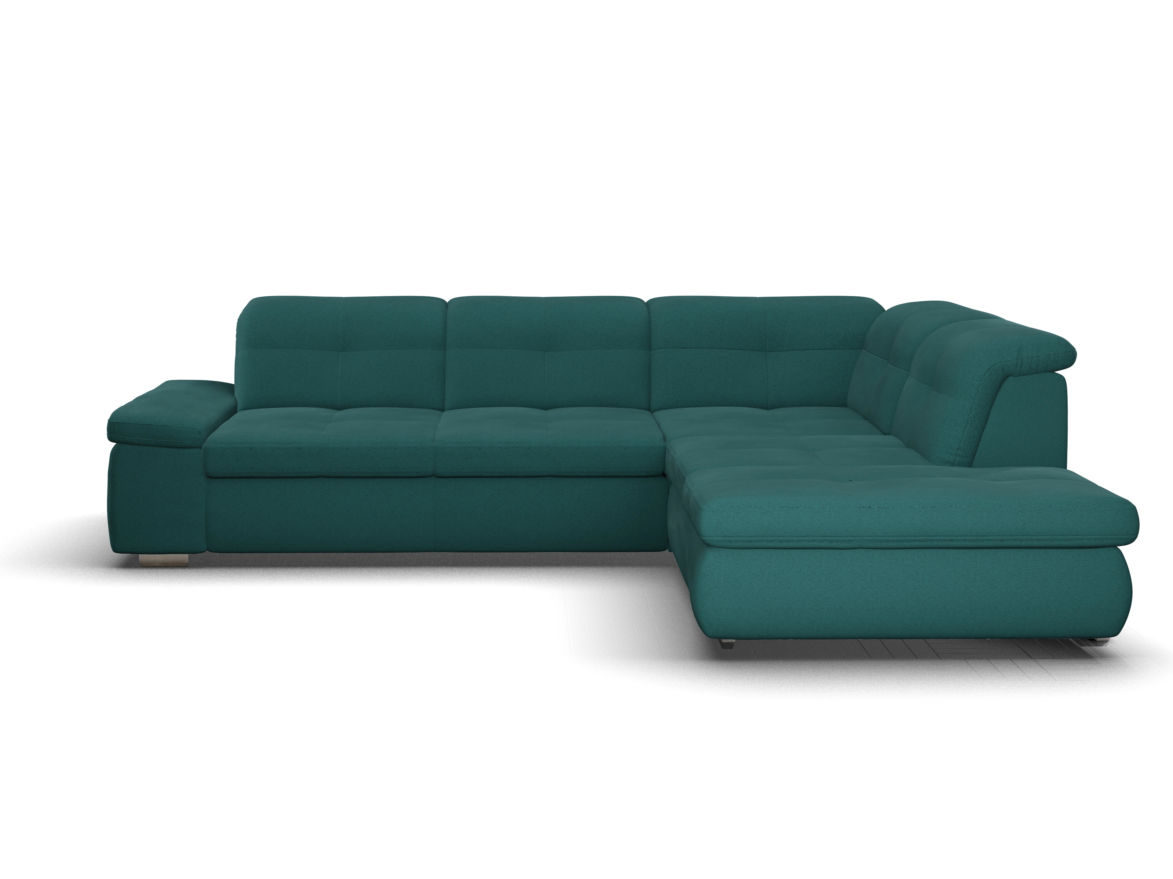 Ansicht des Produktes SC Smart 1001 Ecksofa rechts Abschluss offen in Stoff Blau