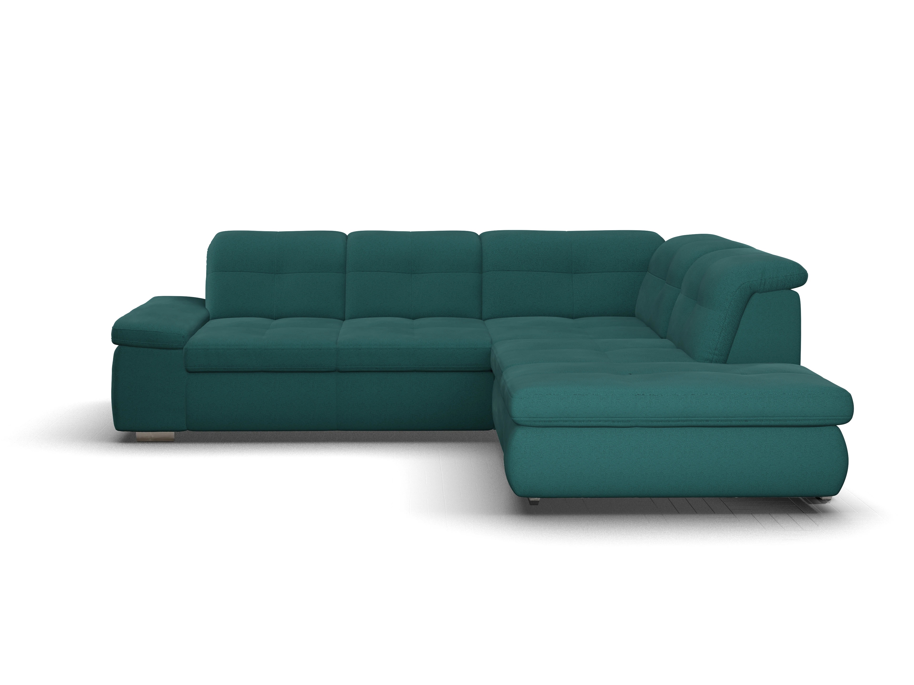 Ansicht des Produktes SC Smart 1001 Ecksofa rechts Abschluss offen in Stoff Blau