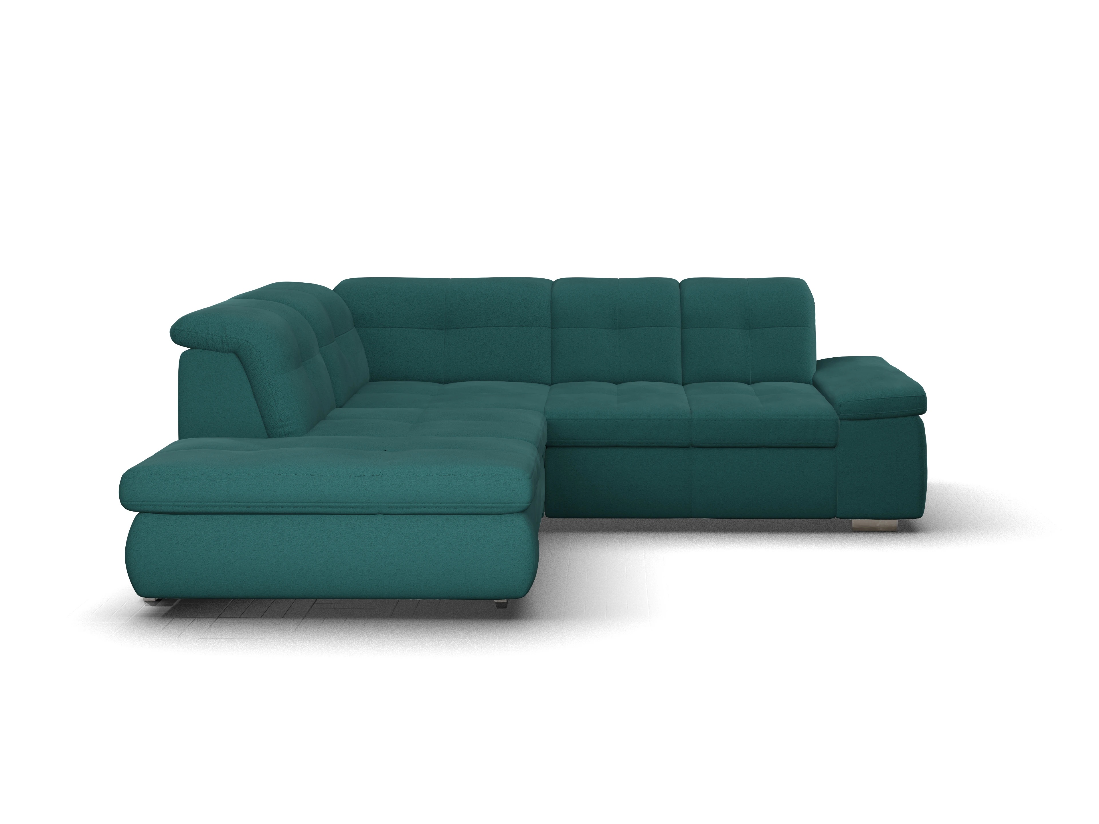 Ansicht des Produktes SC Smart 1001 Ecksofa links Abschluss offen in Stoff Blau