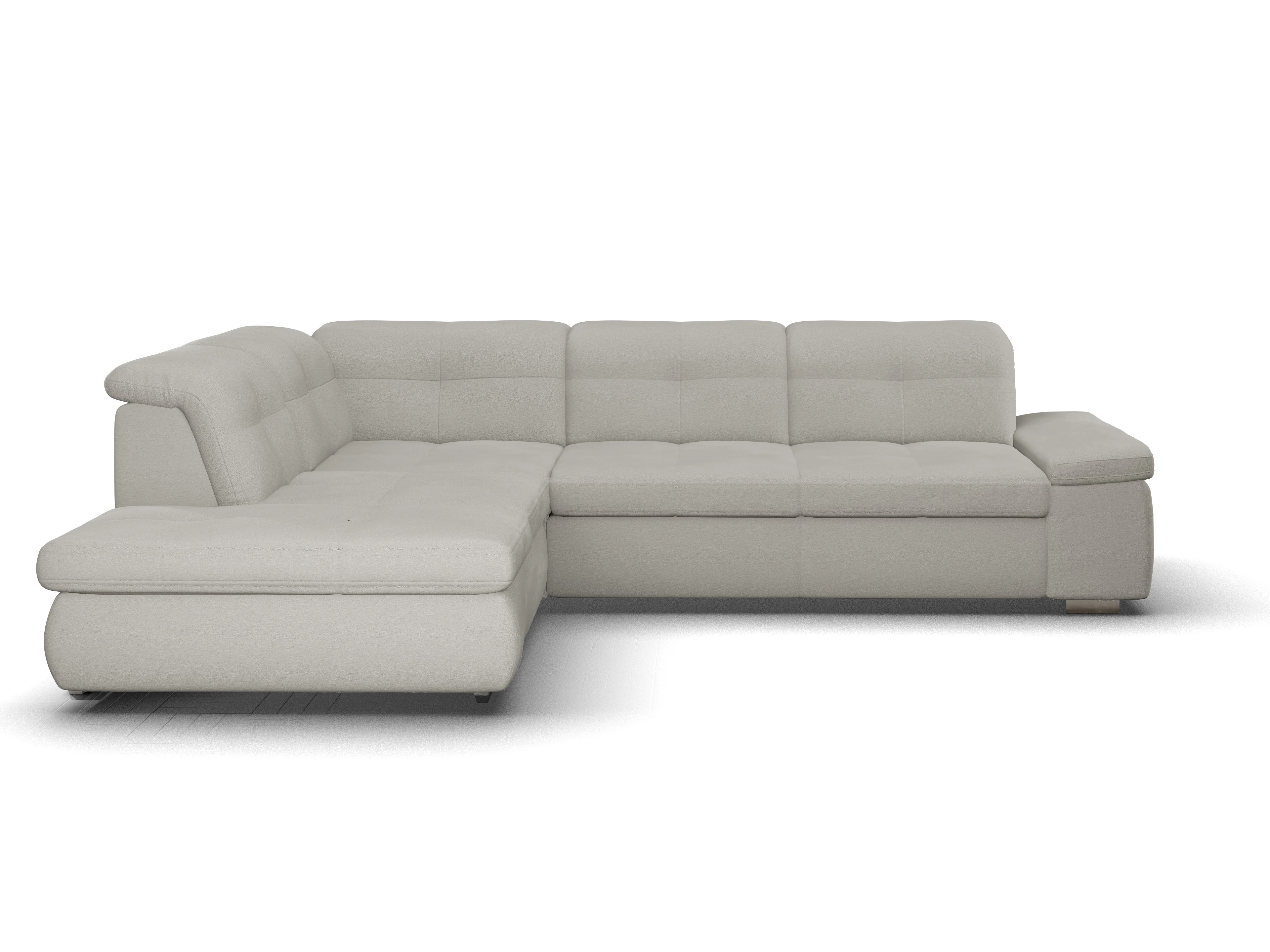 Ansicht des Produktes SC Smart 1001 Ecksofa links Abschluss offen in Stoff Grau