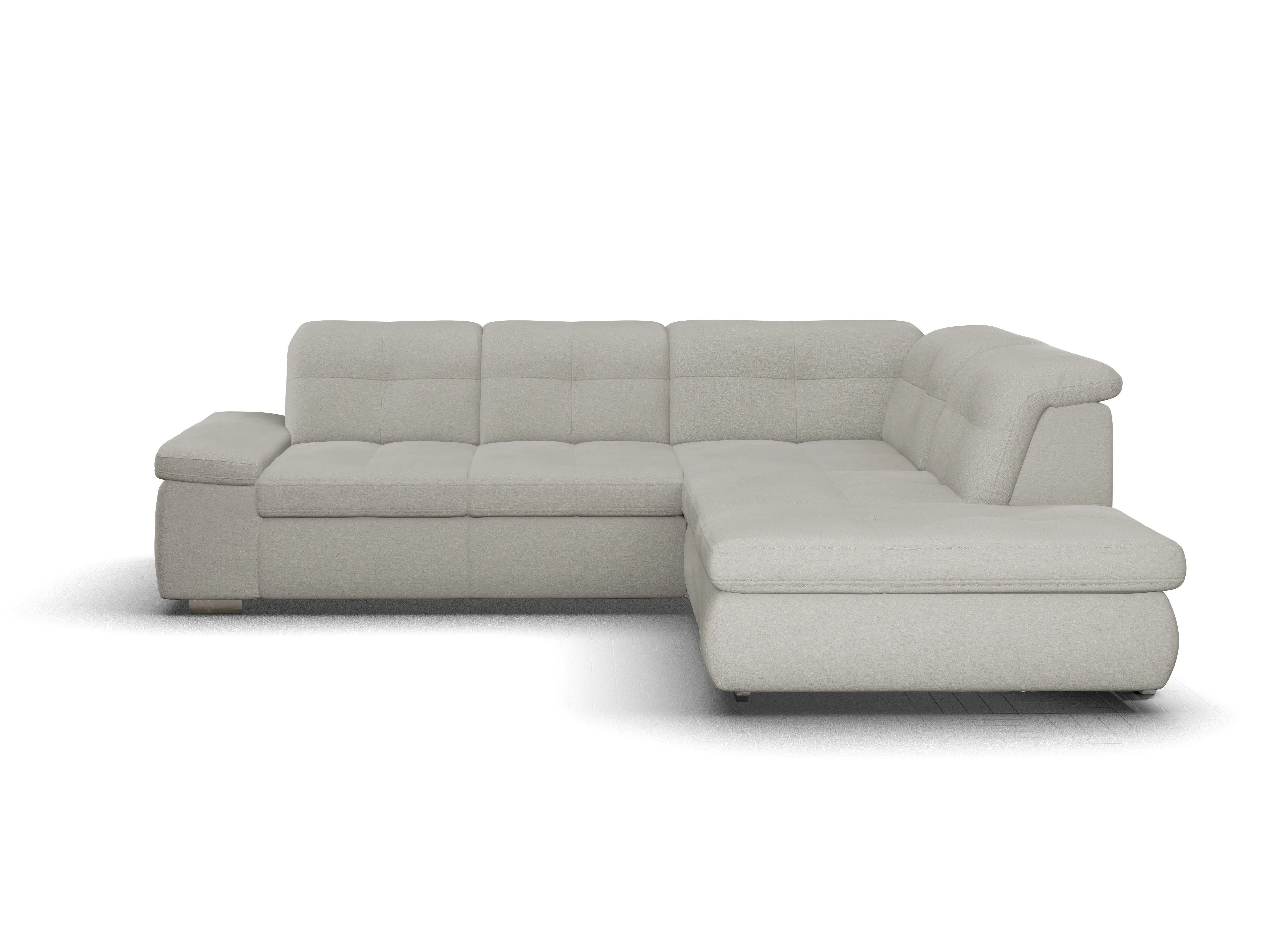 Ansicht des Produktes SC Smart 1001 Ecksofa rechts Abschluss offen in Stoff Grau