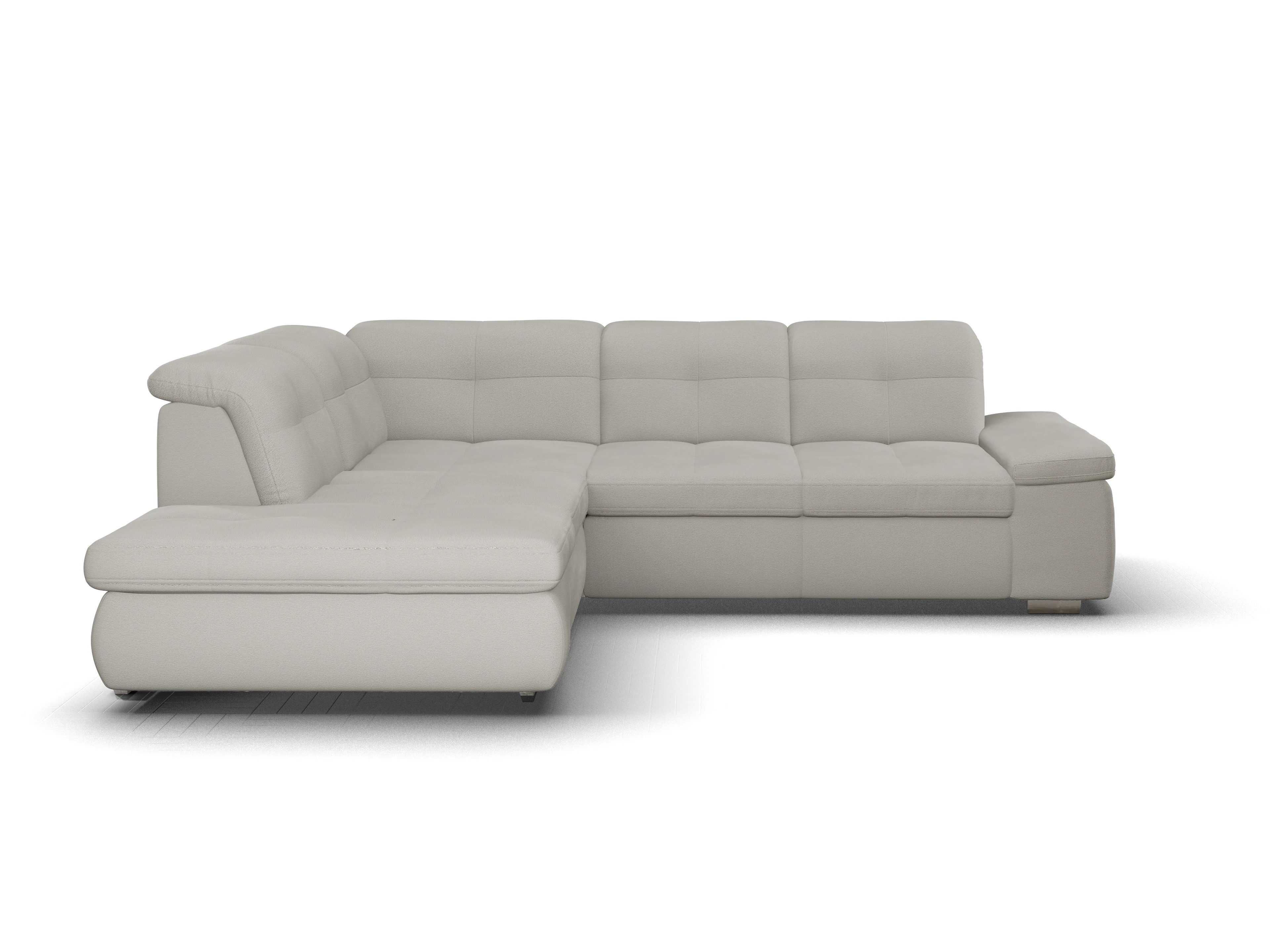 Sitz Concept smart 1001 Ecksofa 1,5Aho SE Medium L Ansicht des Produktes SC Smart 1001 Ecksofa links Abschluss offen in Stoff Grau