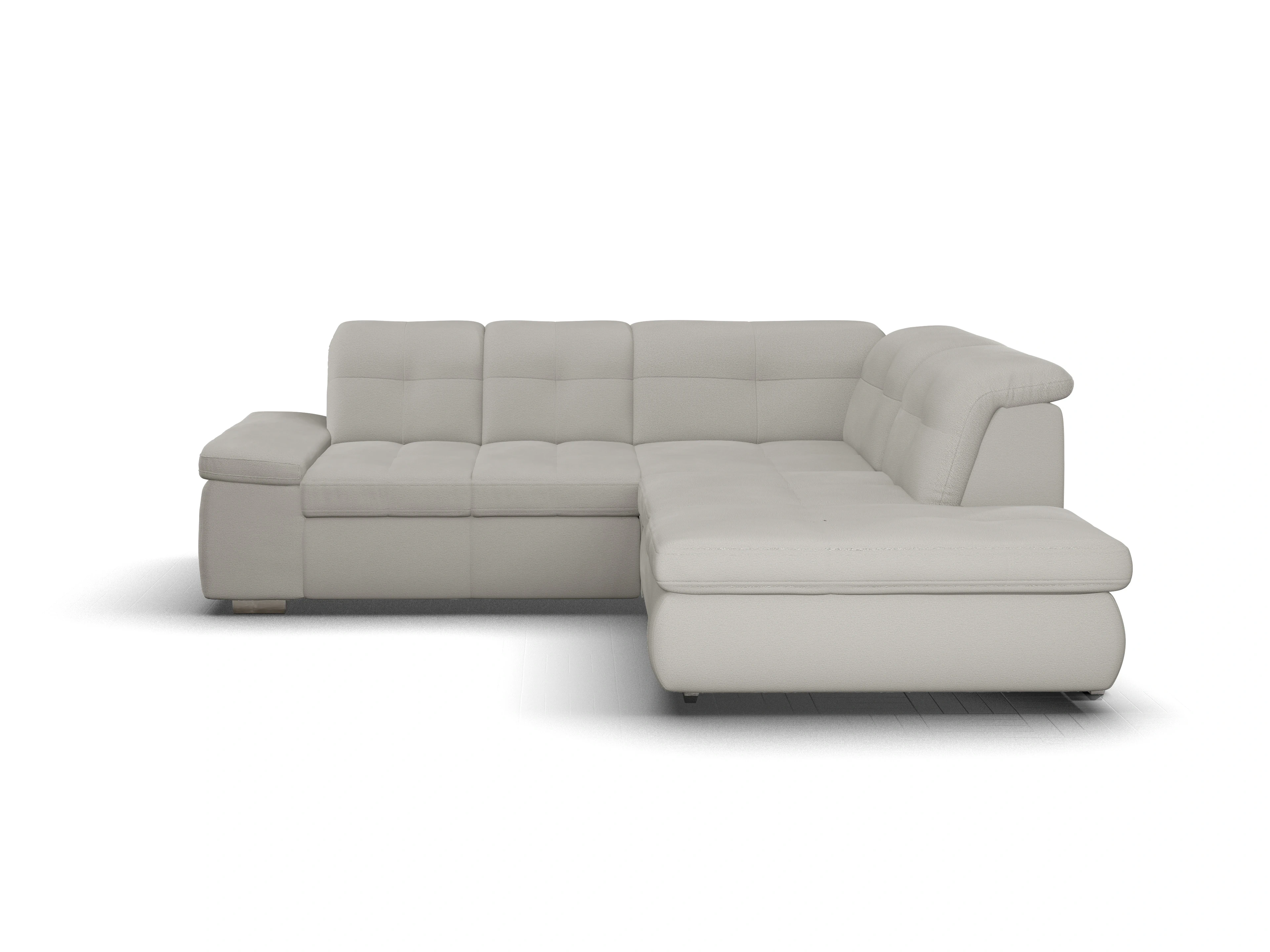 Sitz Concept smart 1001 Ecksofa 1,5Aho SE Small R Ansicht des Produktes SC Smart 1001 Ecksofa rechts Abschluss offen in Stoff Grau