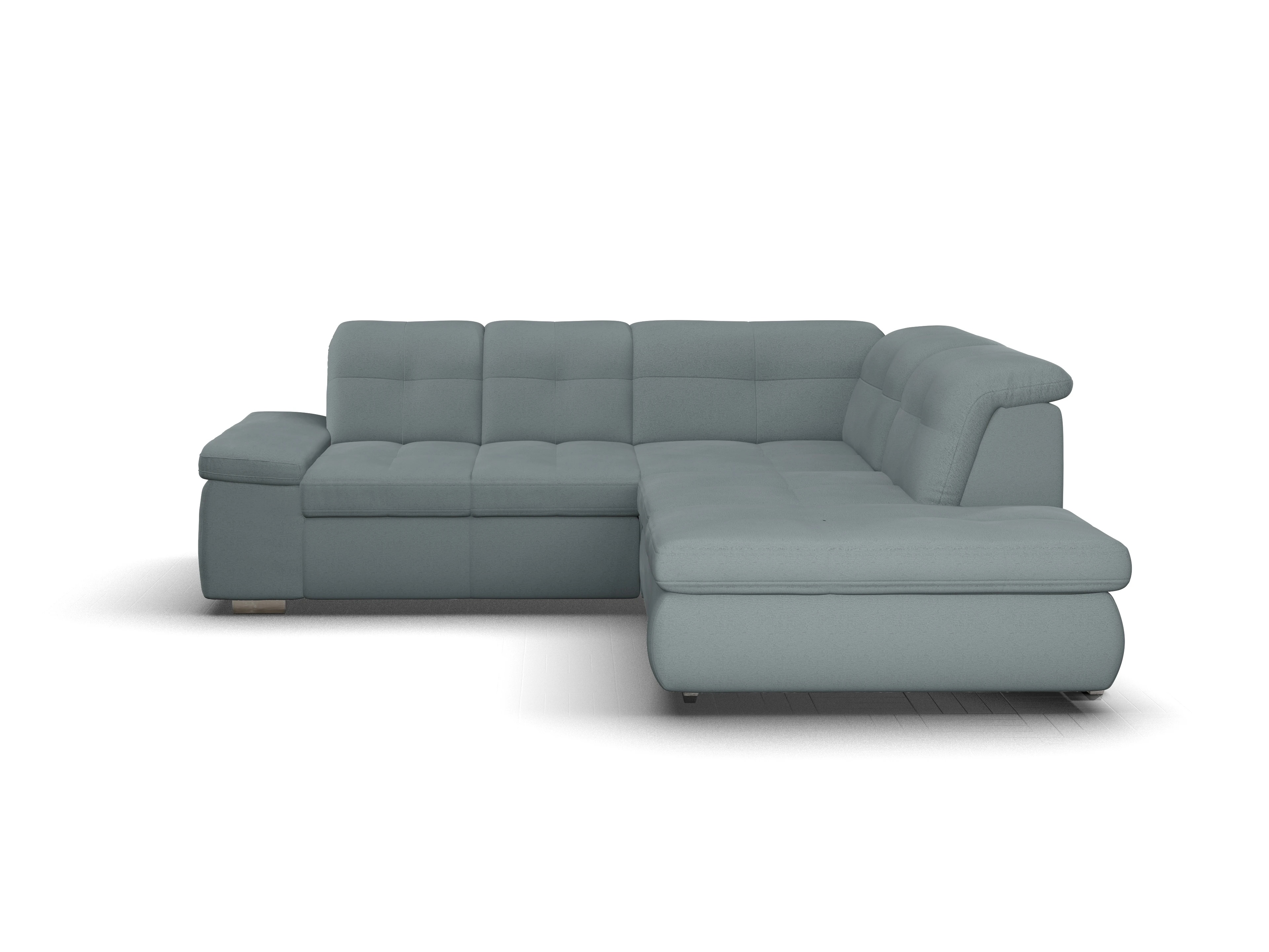 Ansicht des Produktes SC Smart 1001 Ecksofa rechts Abschluss offen in Stoff Grau