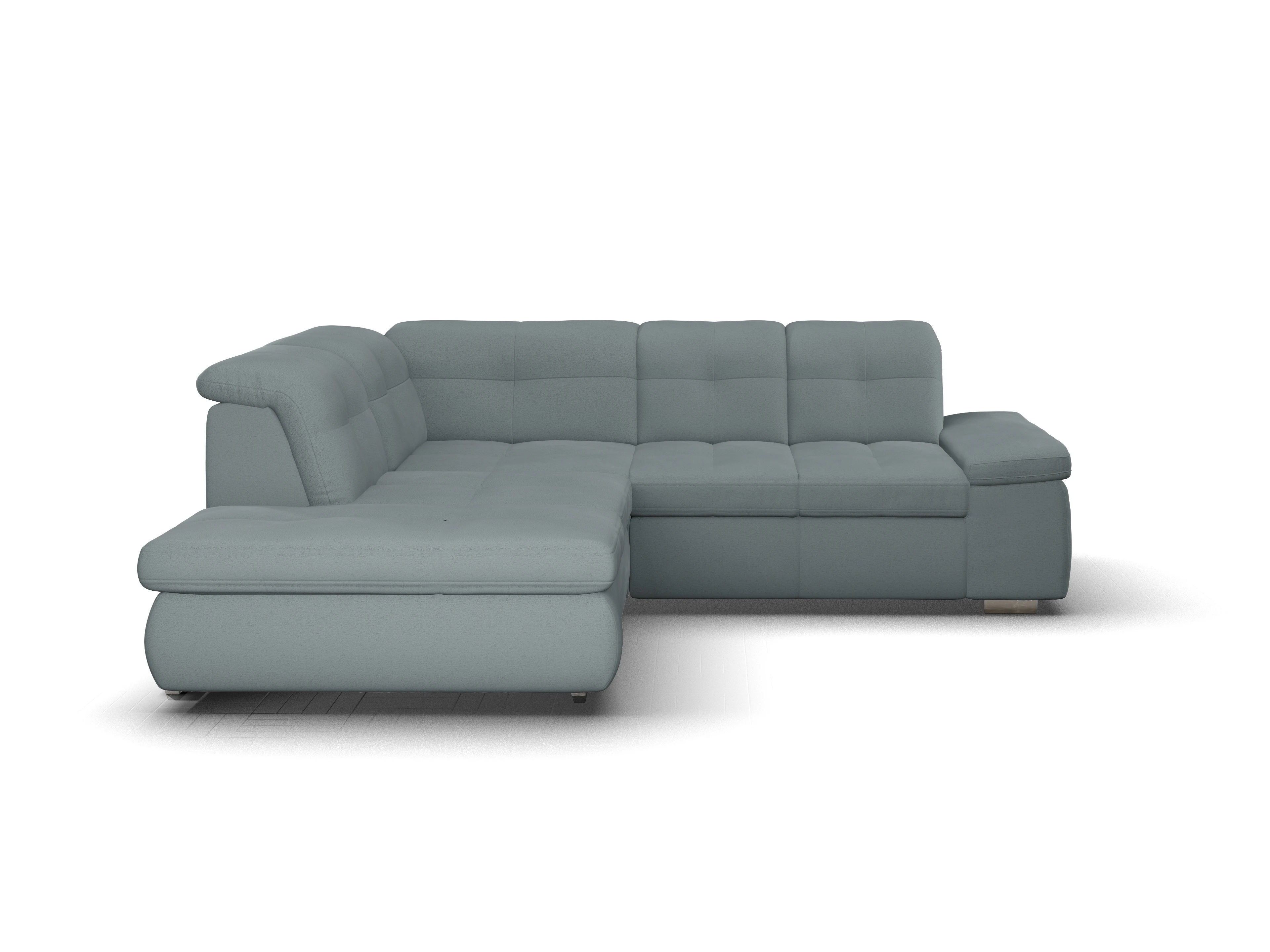 Ansicht des Produktes SC Smart 1001 Ecksofa links Abschluss offen in Stoff Grau
