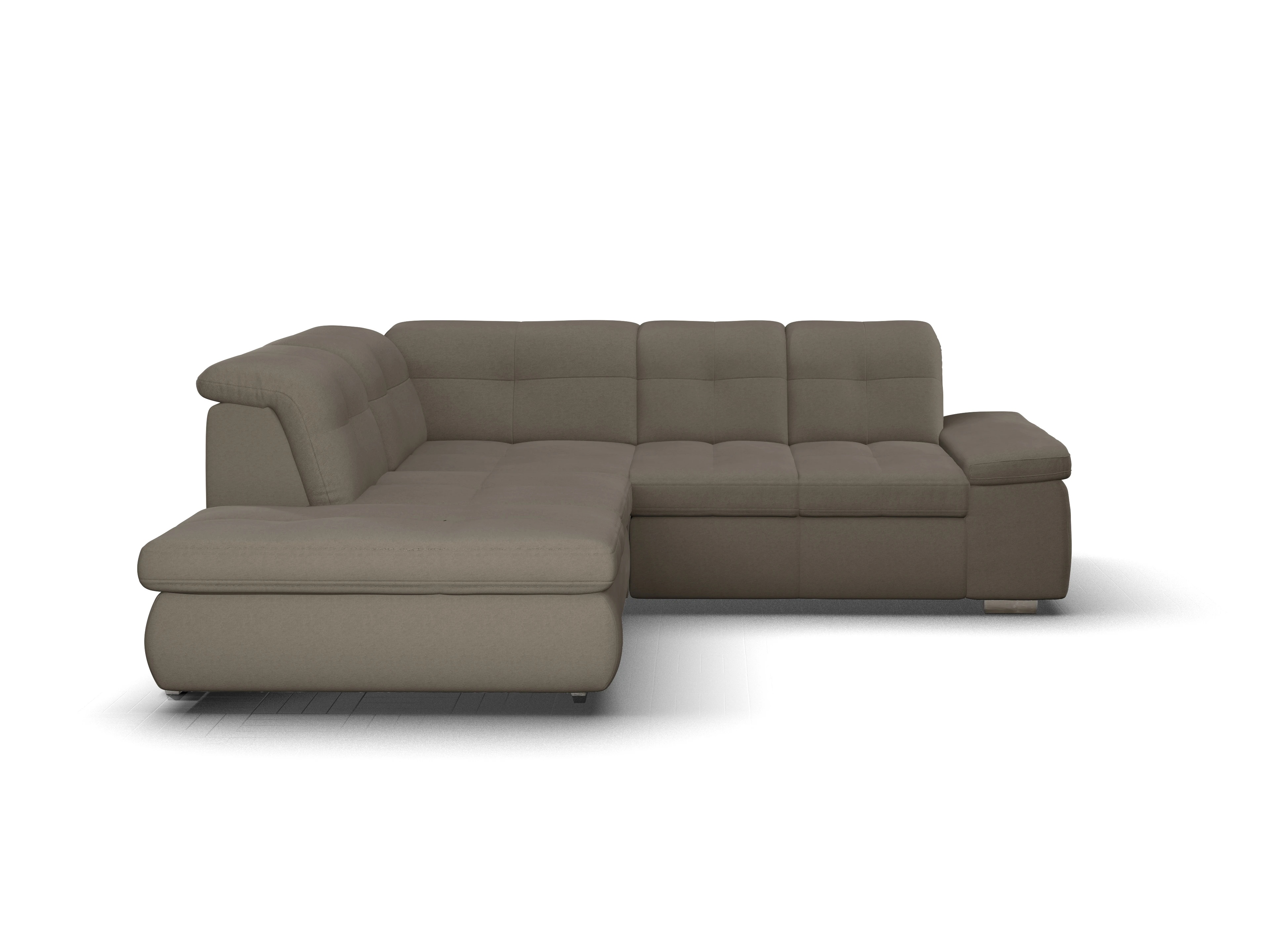 Sitz Concept smart 1001 Ecksofa 1,5Aho SE Small L Ansicht des Produktes SC Smart 1001 Ecksofa links Abschluss offen in Stoff Grau
