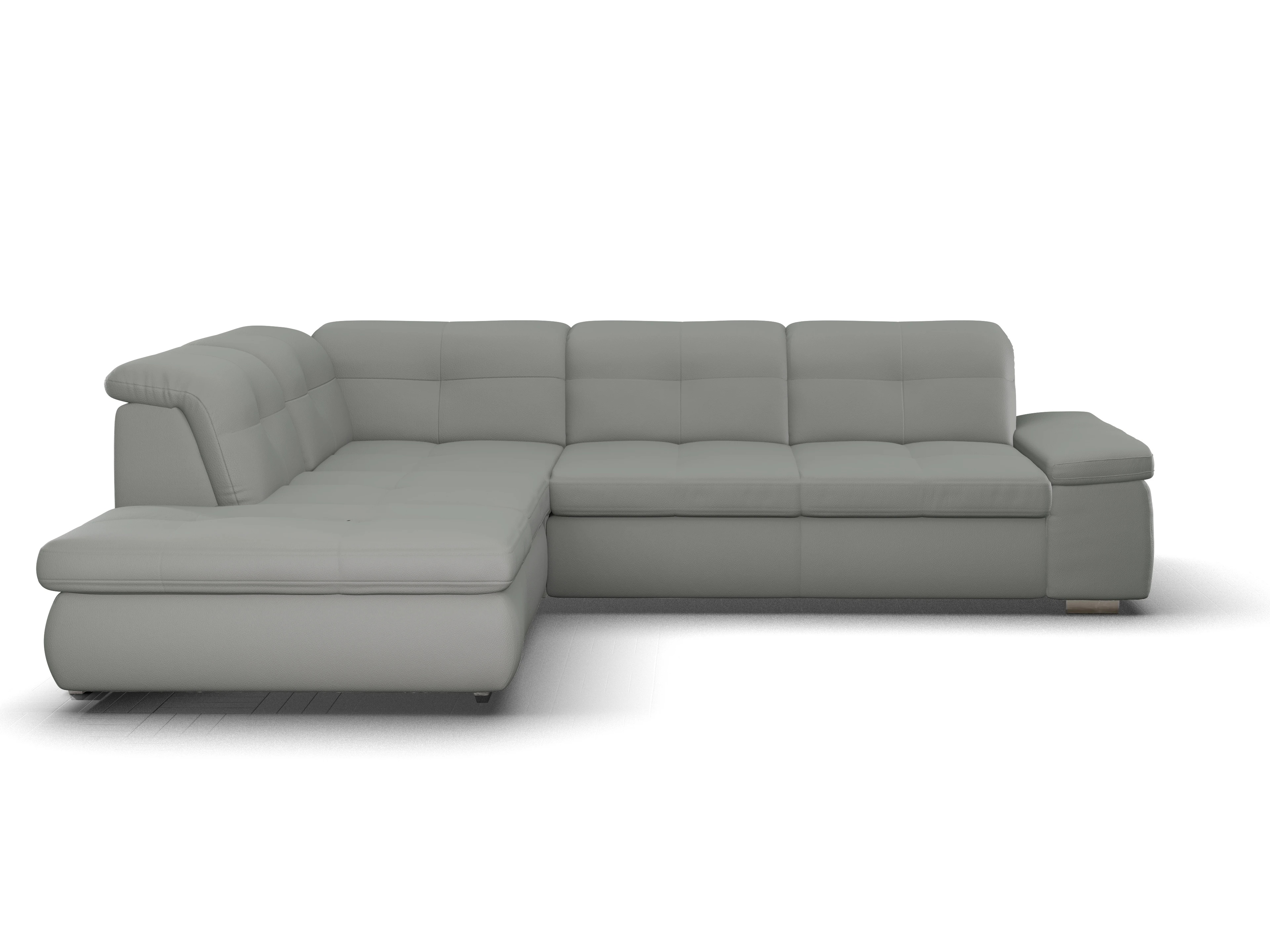 Ansicht des Produktes SC Smart 1001 Ecksofa links Abschluss offen in Stoff Grau