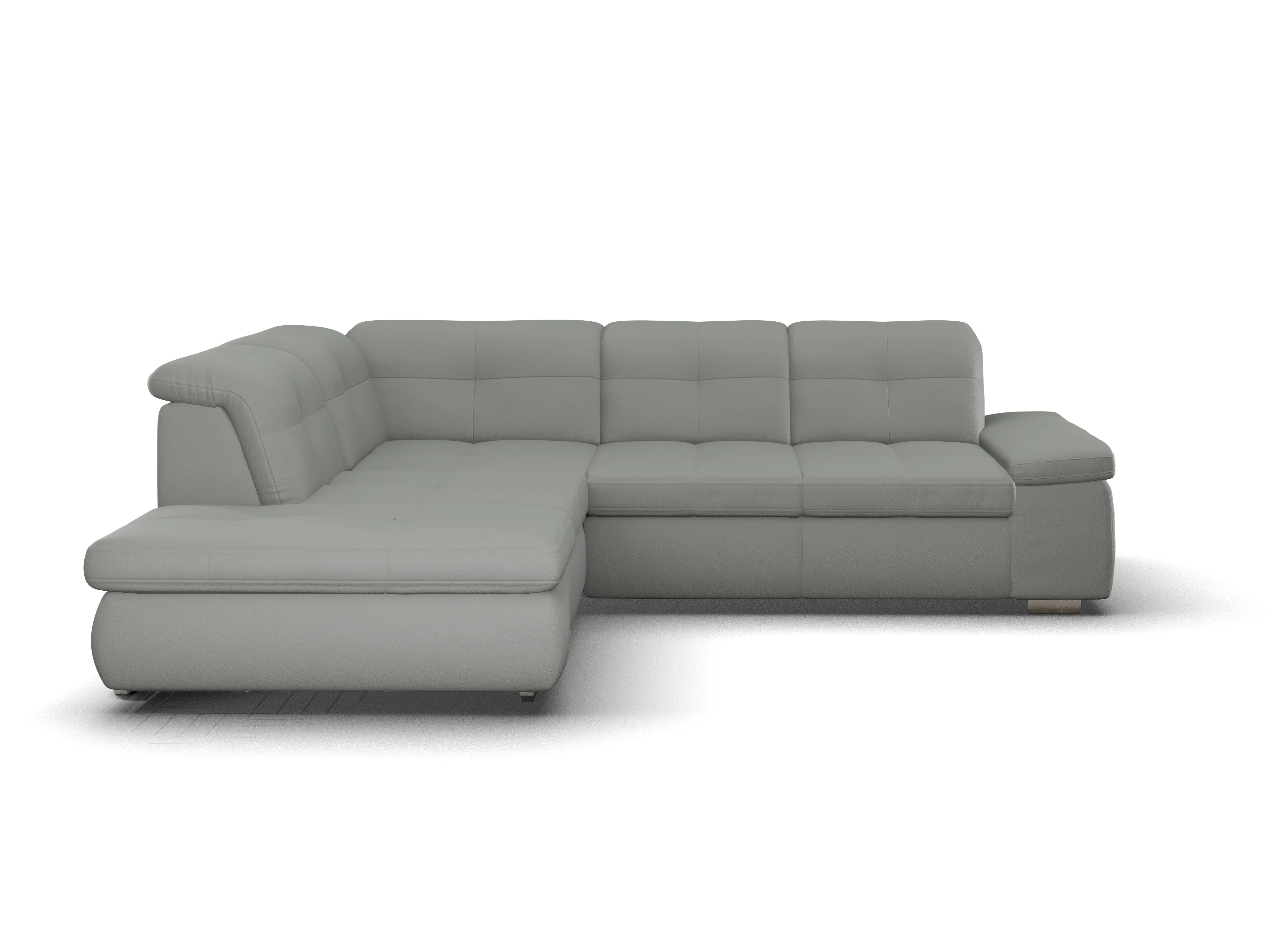 Ansicht des Produktes SC Smart 1001 Ecksofa links Abschluss offen in Stoff Grau