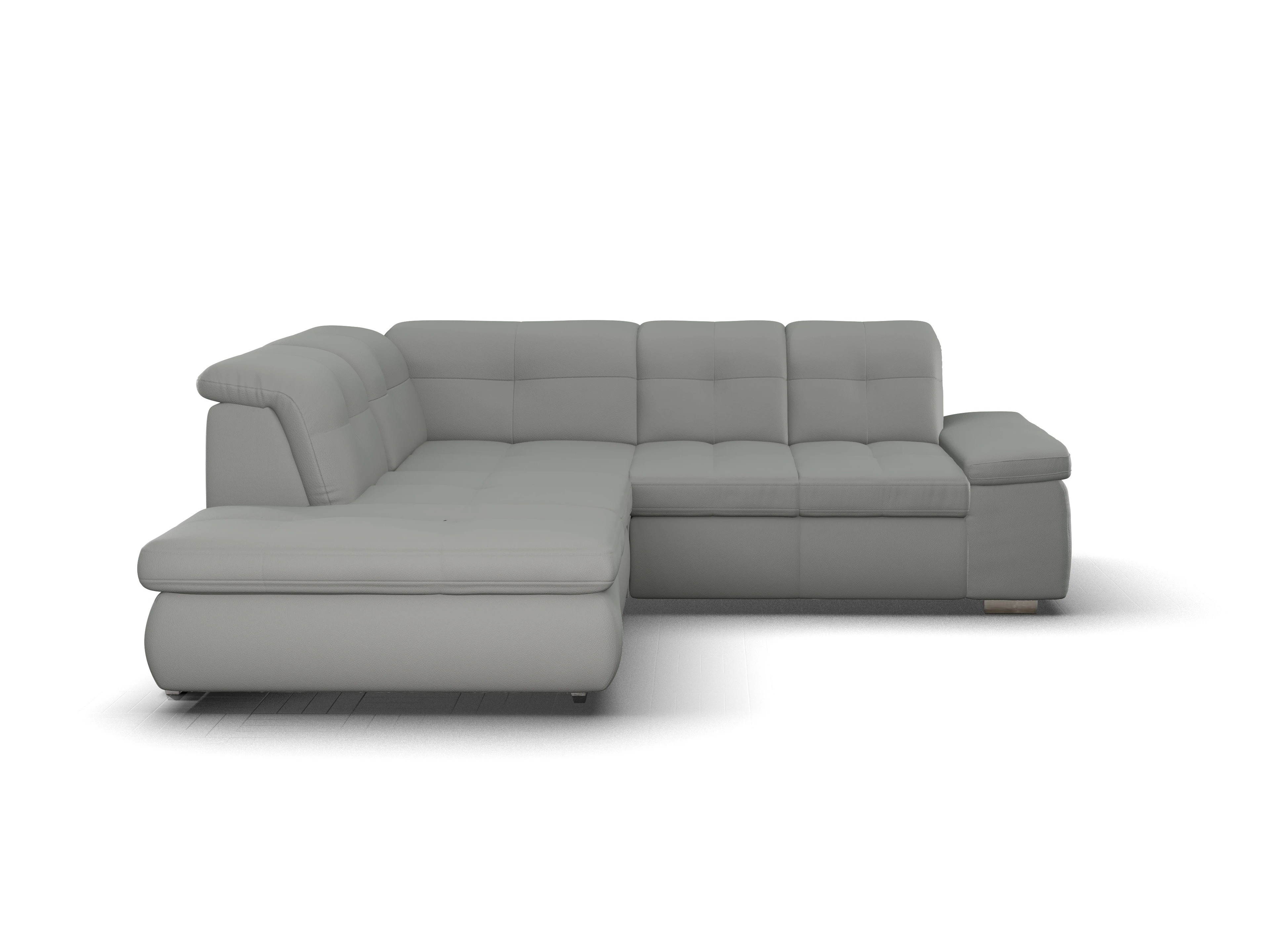Ansicht des Produktes SC Smart 1001 Ecksofa links Abschluss offen in Stoff Grau