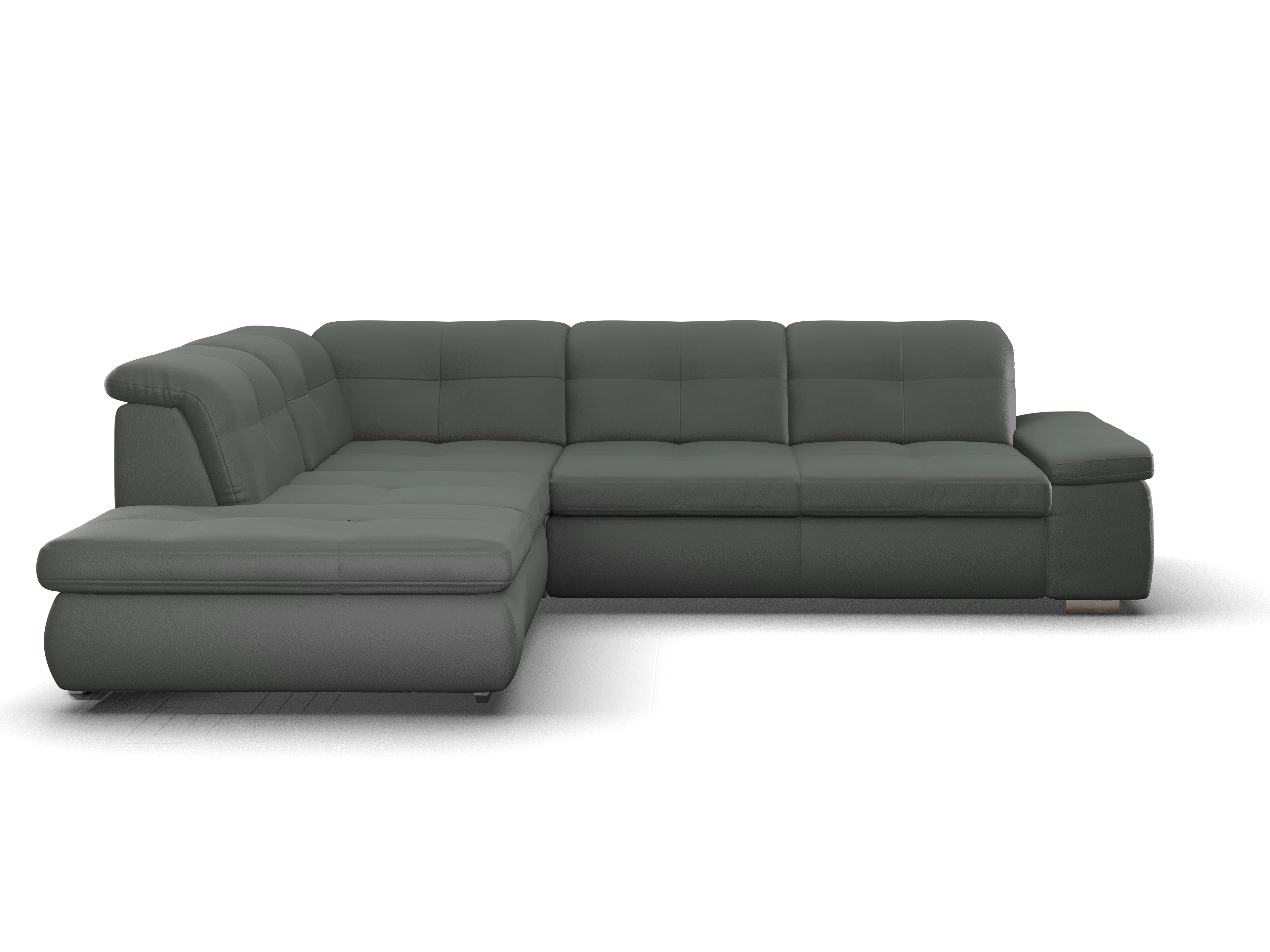 Sitz Concept smart 1001 Ecksofa 1,5Aho SE Large L Ansicht des Produktes SC Smart 1001 Ecksofa links Abschluss offen in Stoff Grau