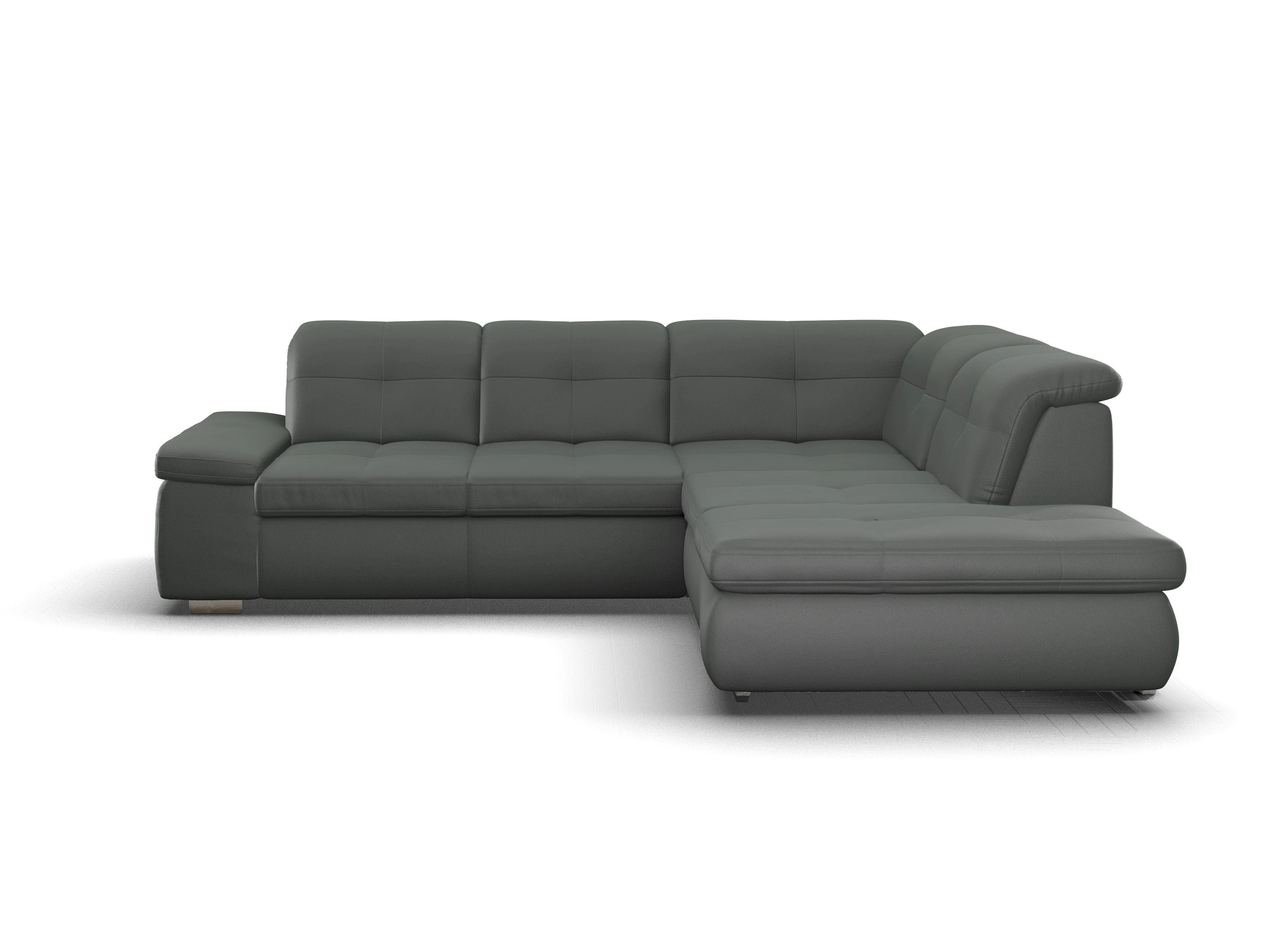 Ansicht des Produktes SC Smart 1001 Ecksofa rechts Abschluss offen in Stoff Grau