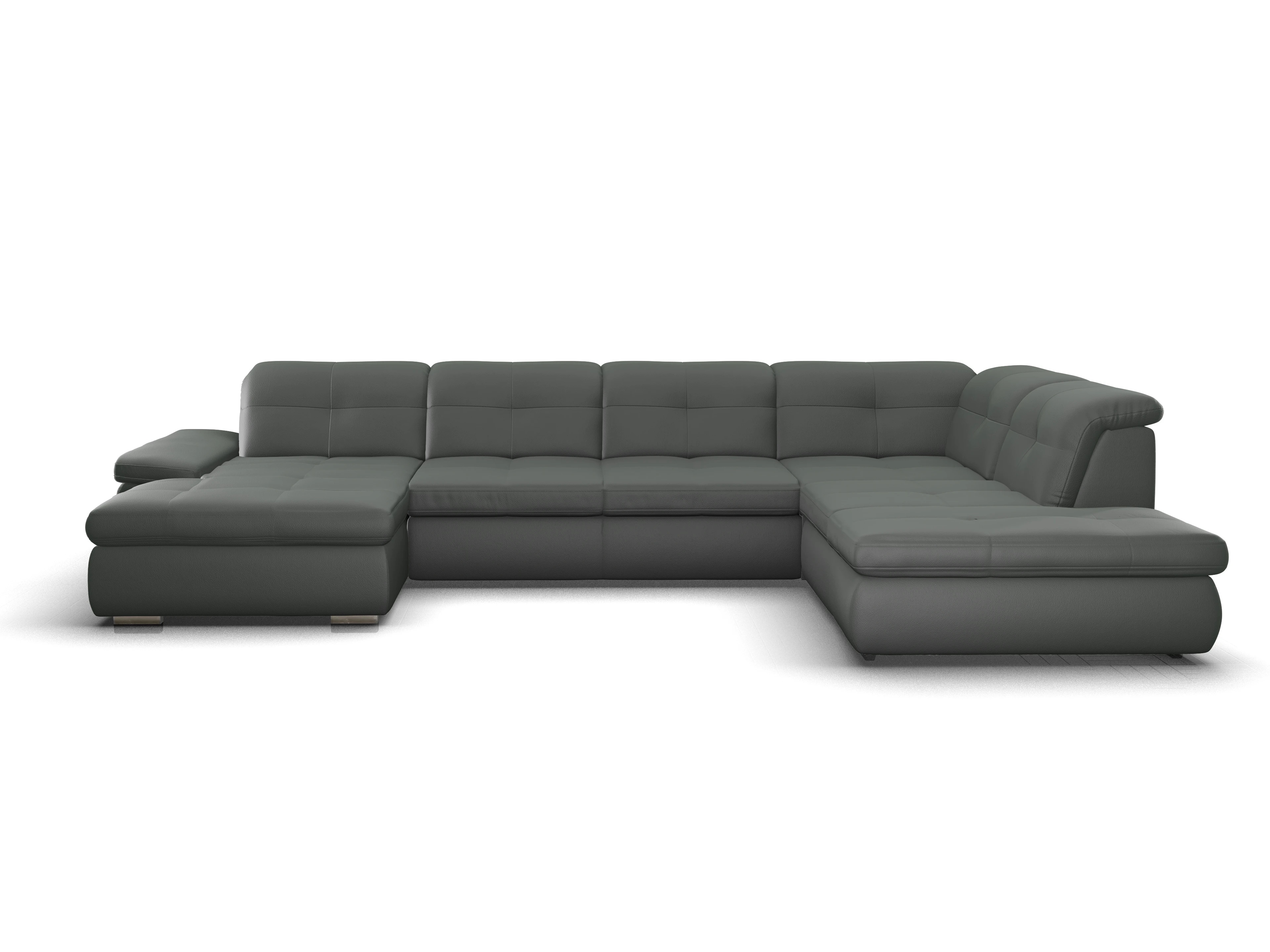 Ansicht des Produktes SC Smart 1001 Wohnlandschaft offen beidseitig in Stoff Grau