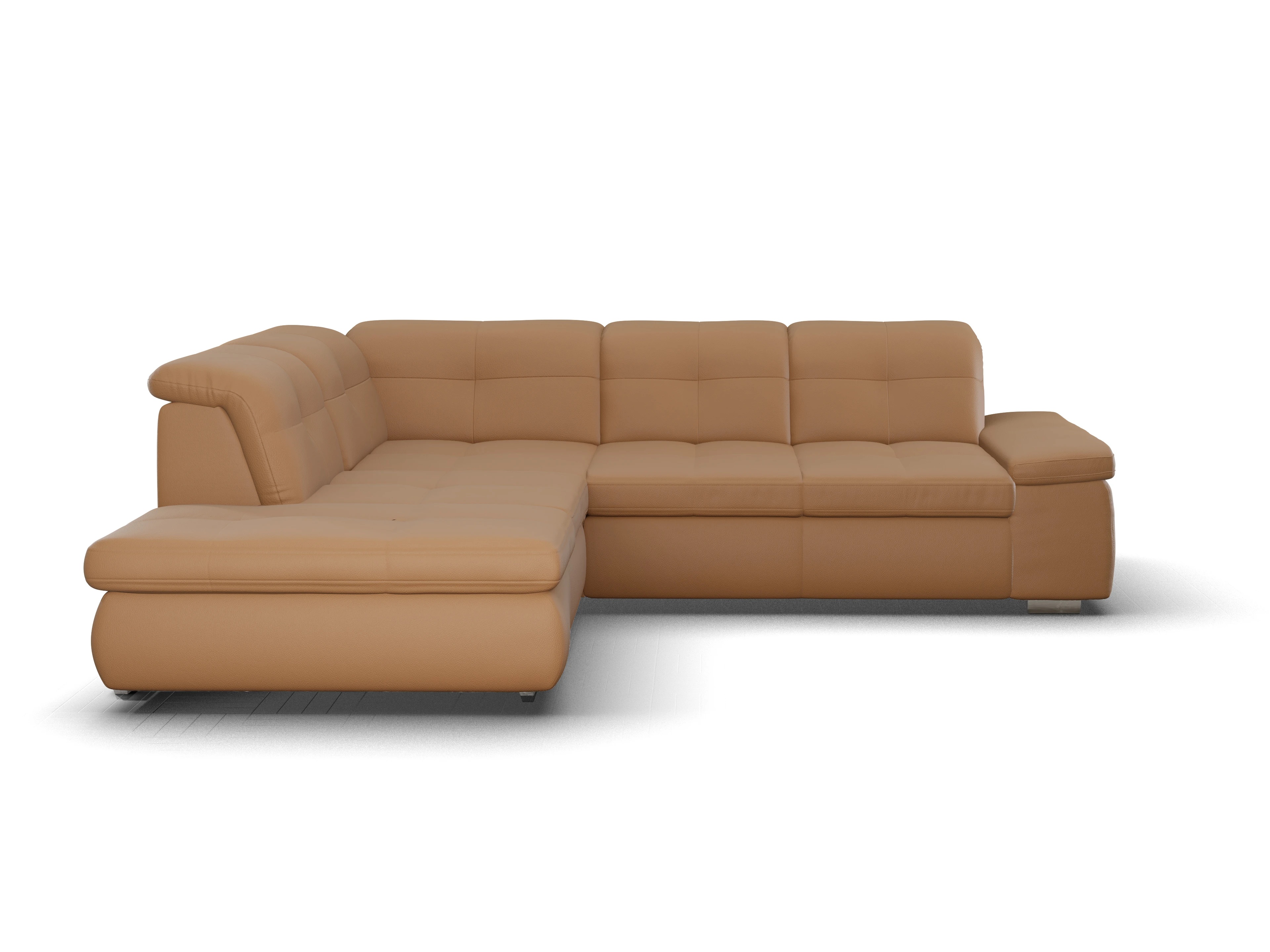 Ansicht des Produktes SC Smart 1001 Ecksofa links Abschluss offen in Stoff Braun