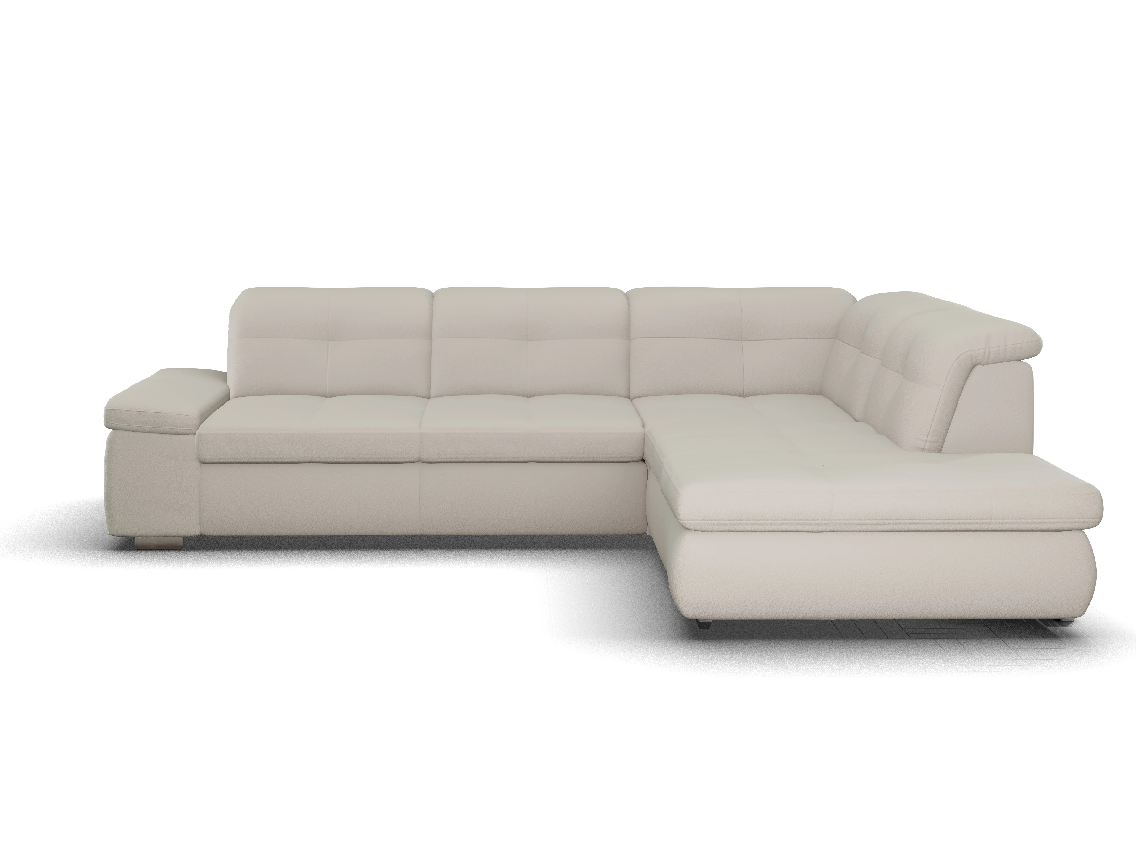 Ansicht des Produktes SC Smart 1001 Ecksofa rechts Abschluss offen in Stoff Beige