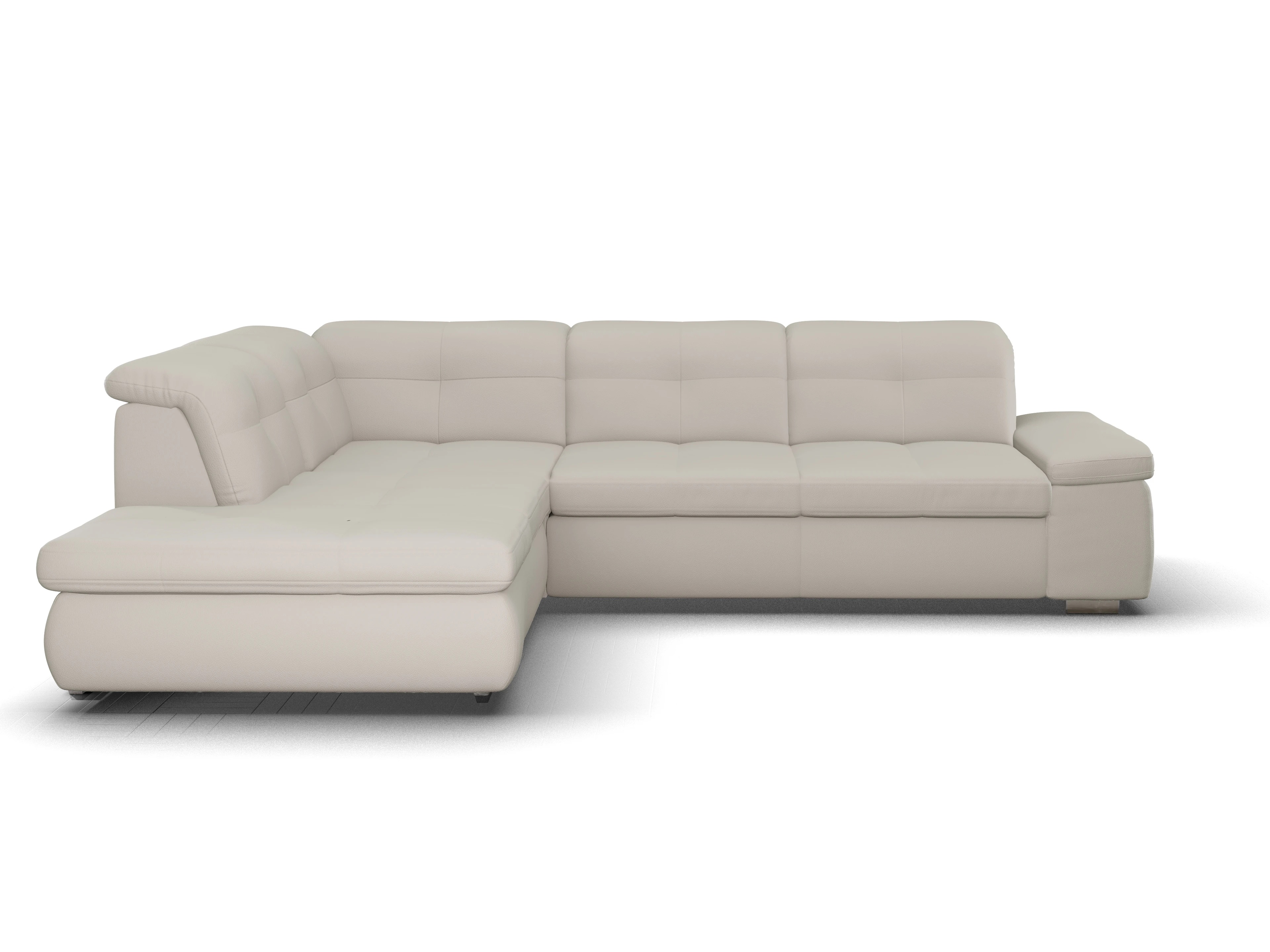 Ansicht des Produktes SC Smart 1001 Ecksofa links Abschluss offen in Stoff Beige