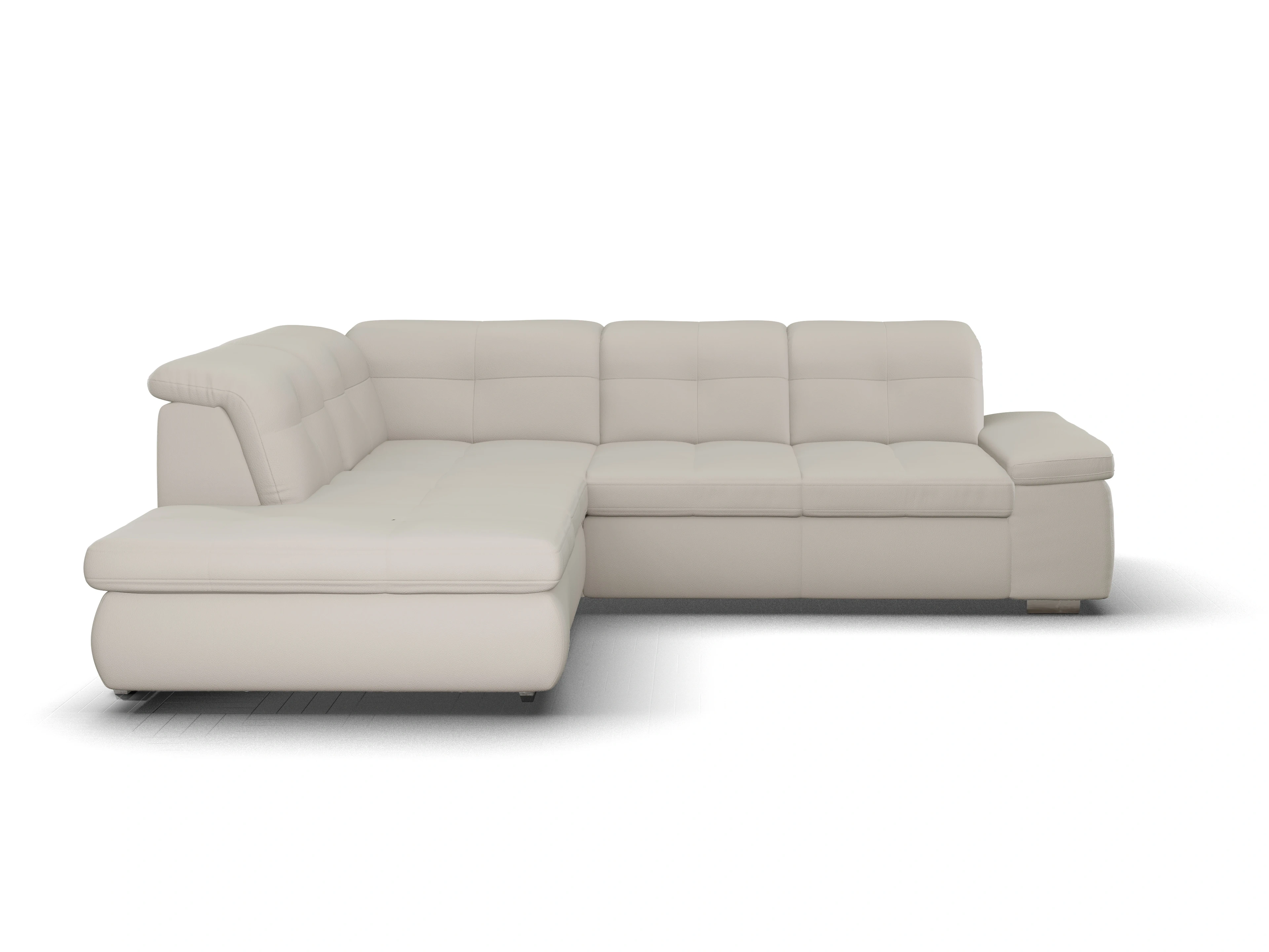Ansicht des Produktes SC Smart 1001 Ecksofa links Abschluss offen in Stoff Beige