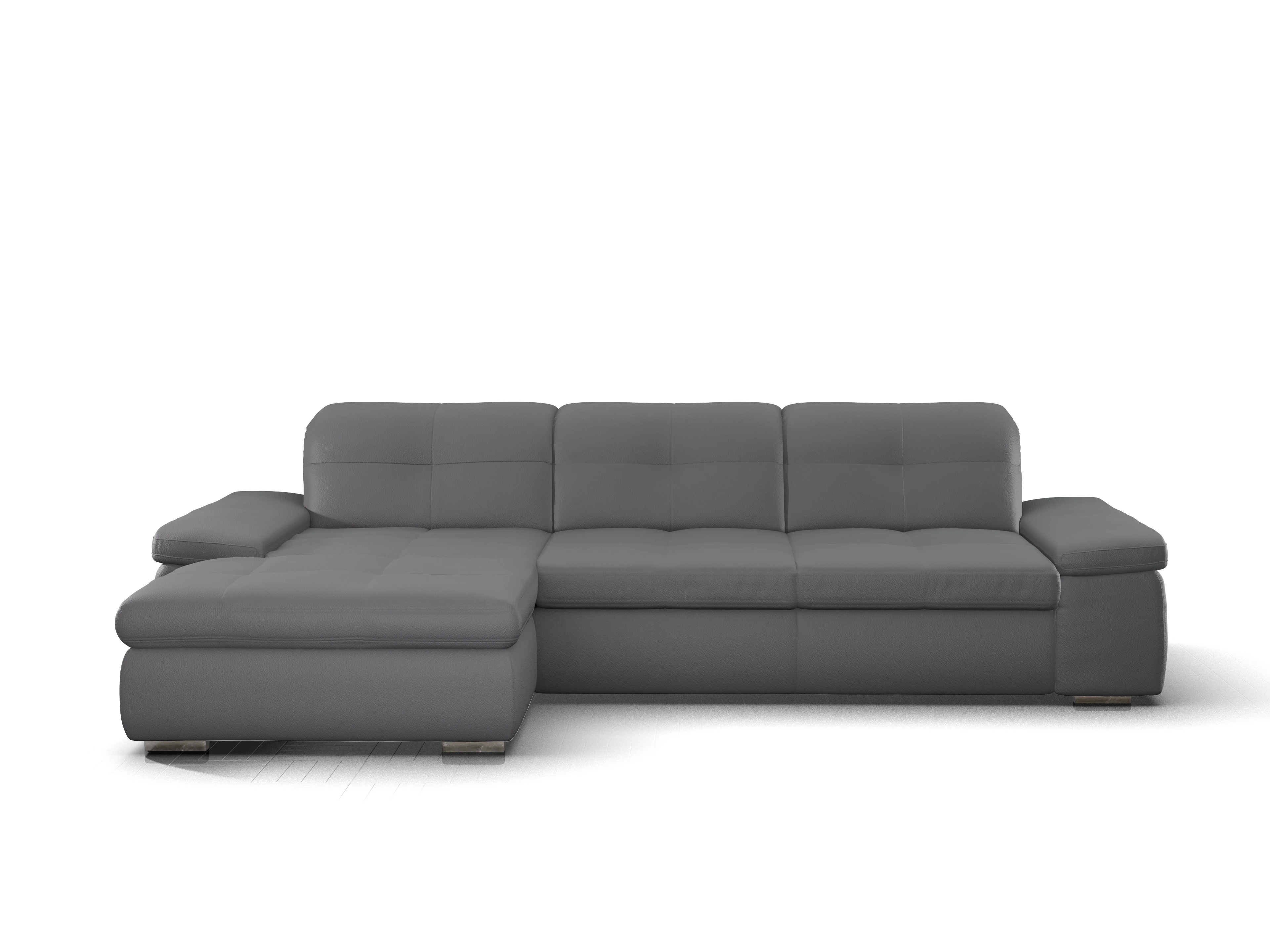 Ansicht des Produktes SC Smart 1001 Ecksofa links Abschluss offen in Stoff Grau