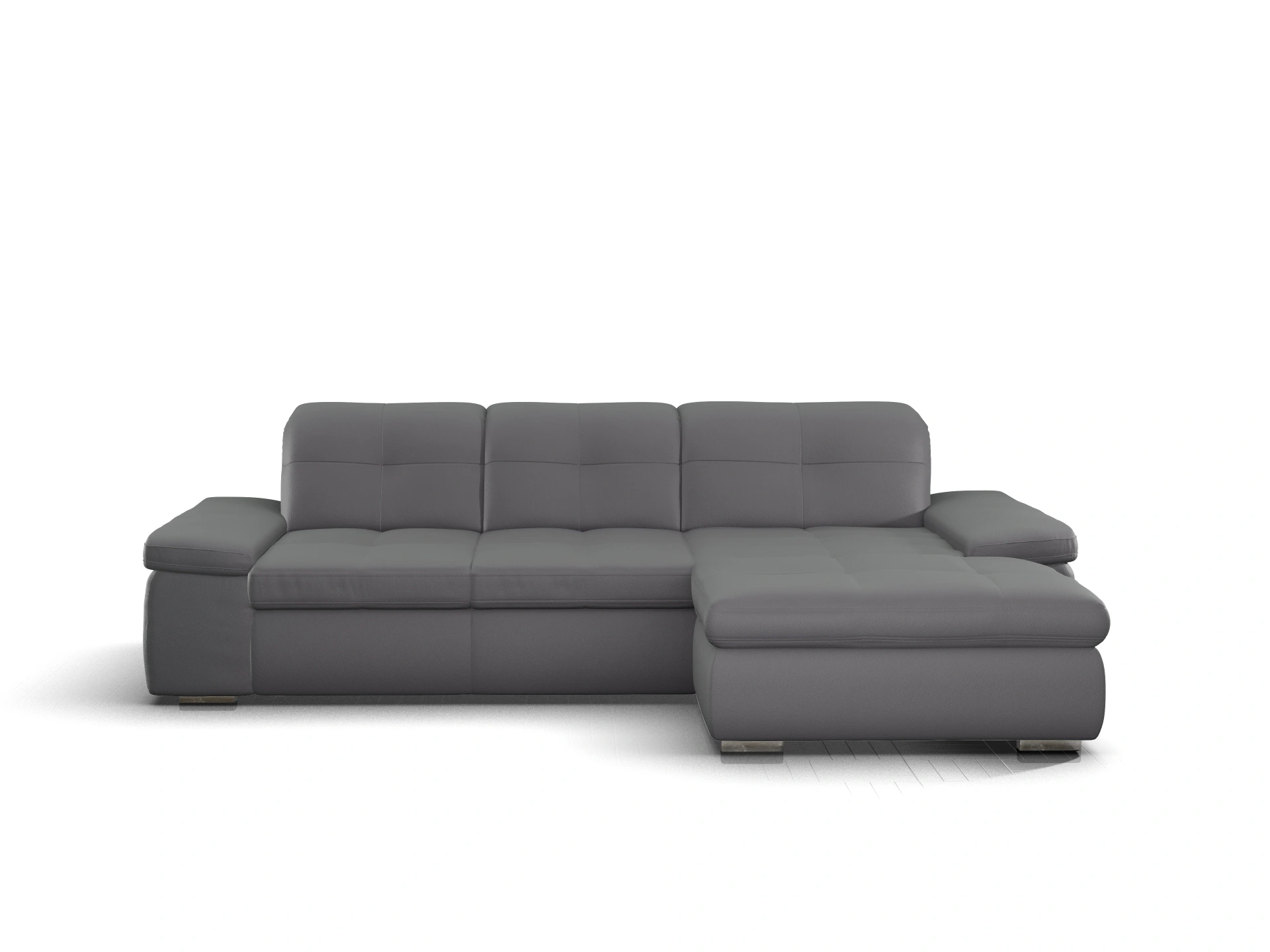 Ansicht des Produktes SC Smart 1001 Ecksofa rechts Abschluss offen in Stoff Grau