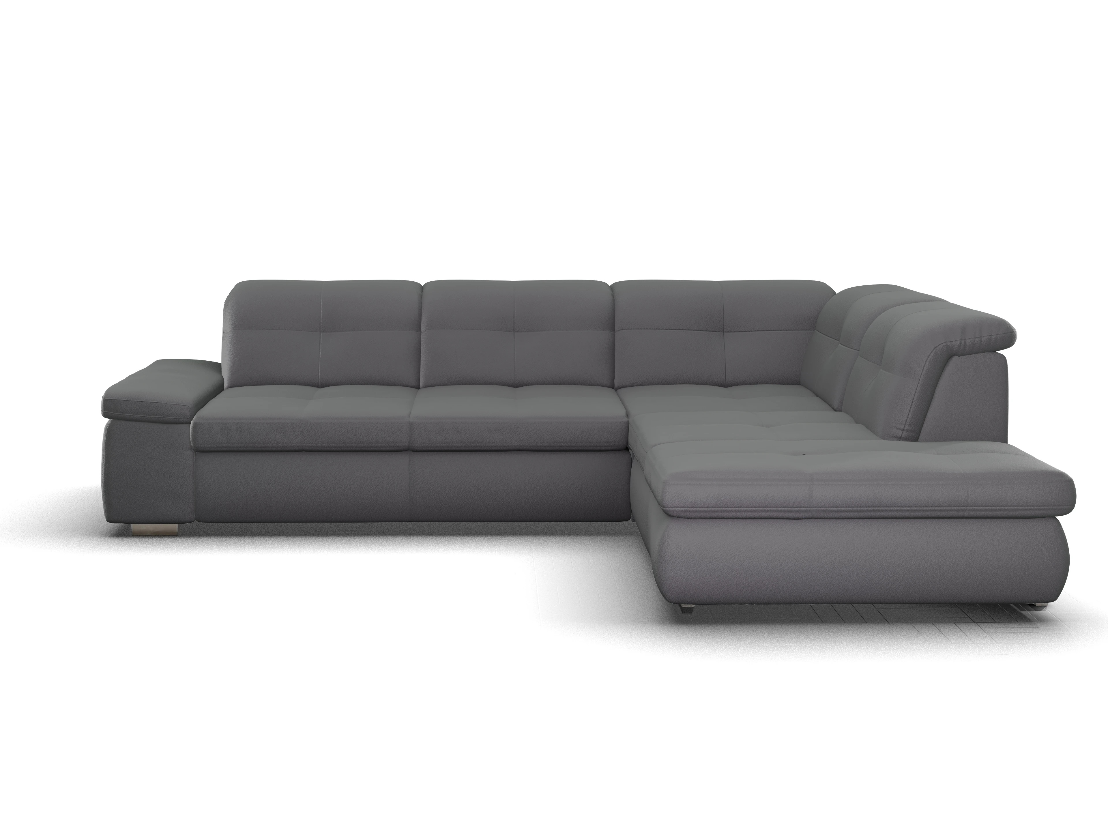 Ansicht des Produktes SC Smart 1001 Ecksofa rechts Abschluss offen in Stoff Grau
