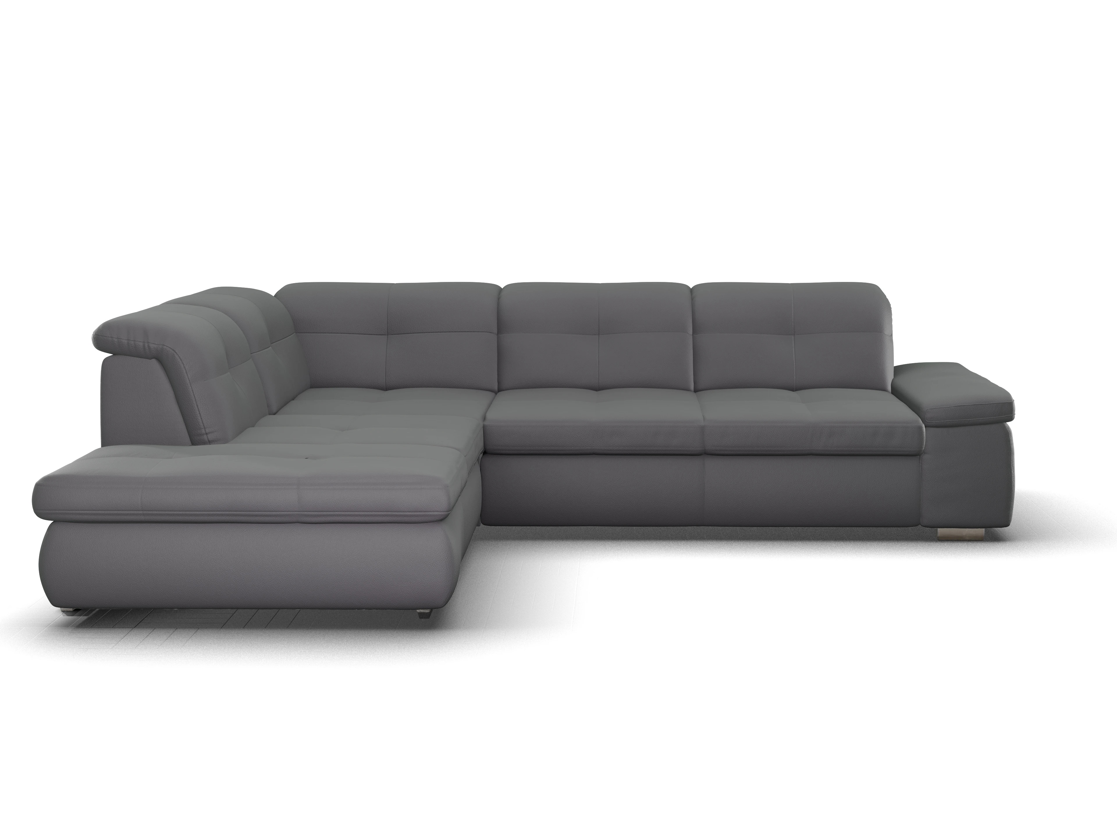 Ansicht des Produktes SC Smart 1001 Ecksofa links Abschluss offen in Stoff Grau