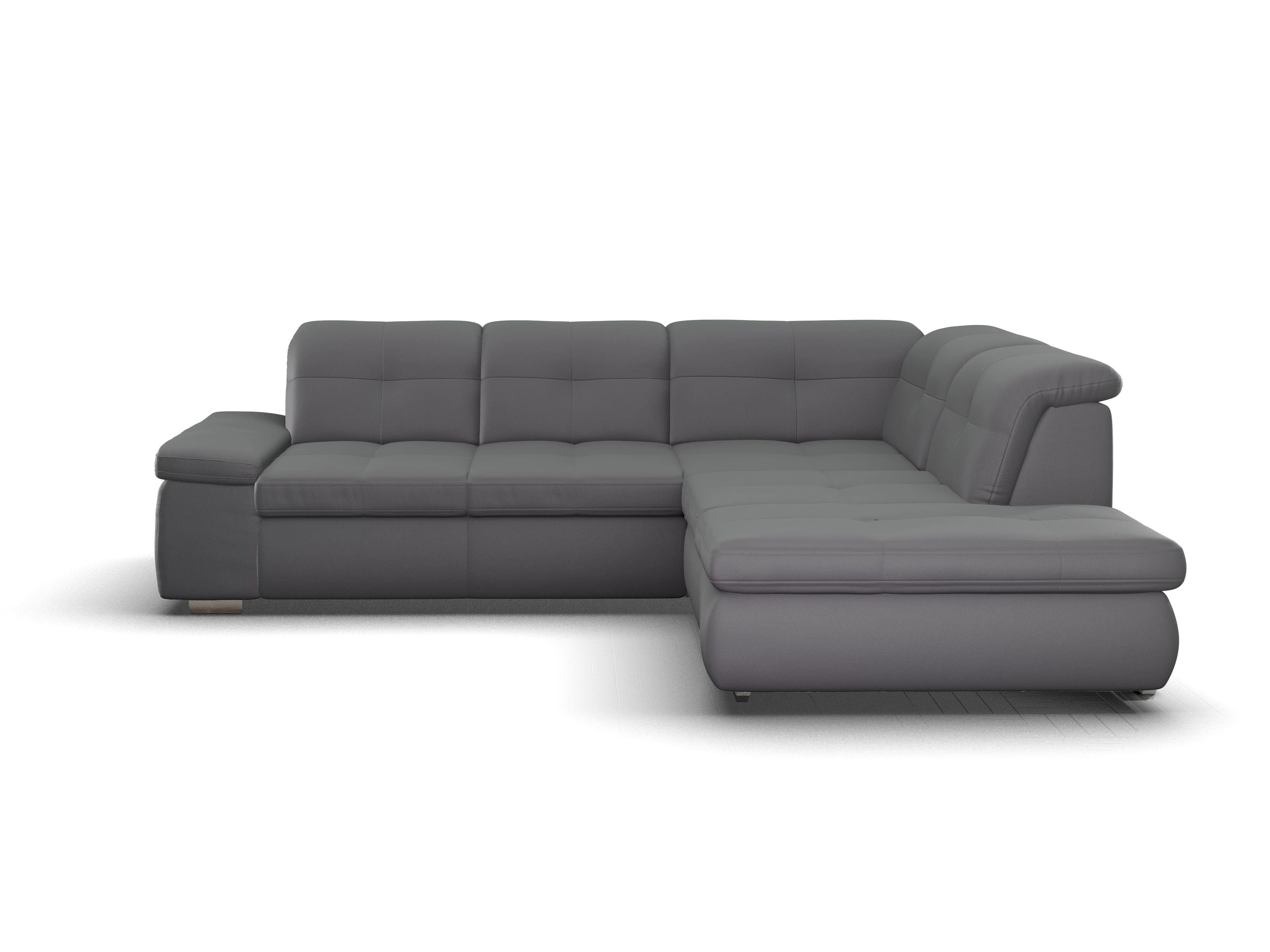 Ansicht des Produktes SC Smart 1001 Ecksofa rechts Abschluss offen in Stoff Grau