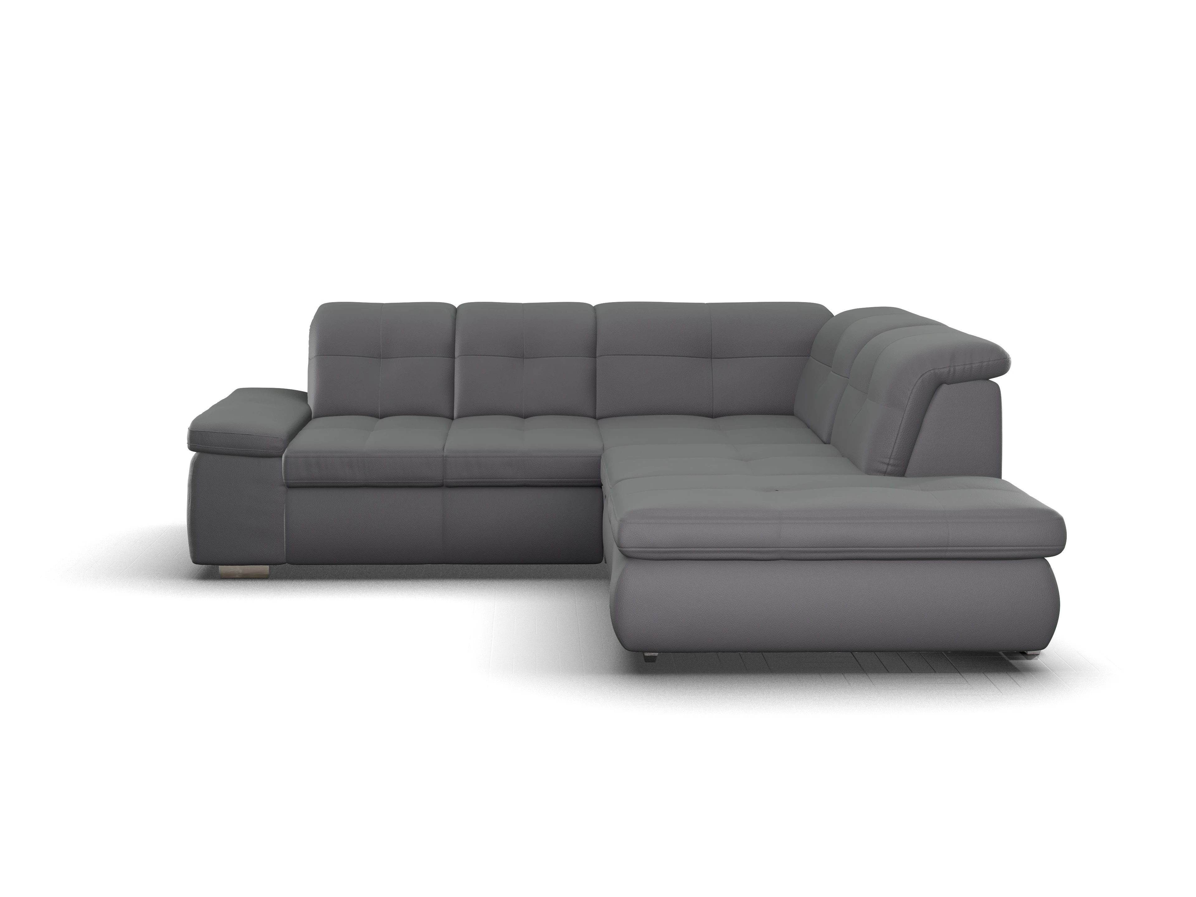 Ansicht des Produktes SC Smart 1001 Ecksofa rechts Abschluss offen in Stoff Grau