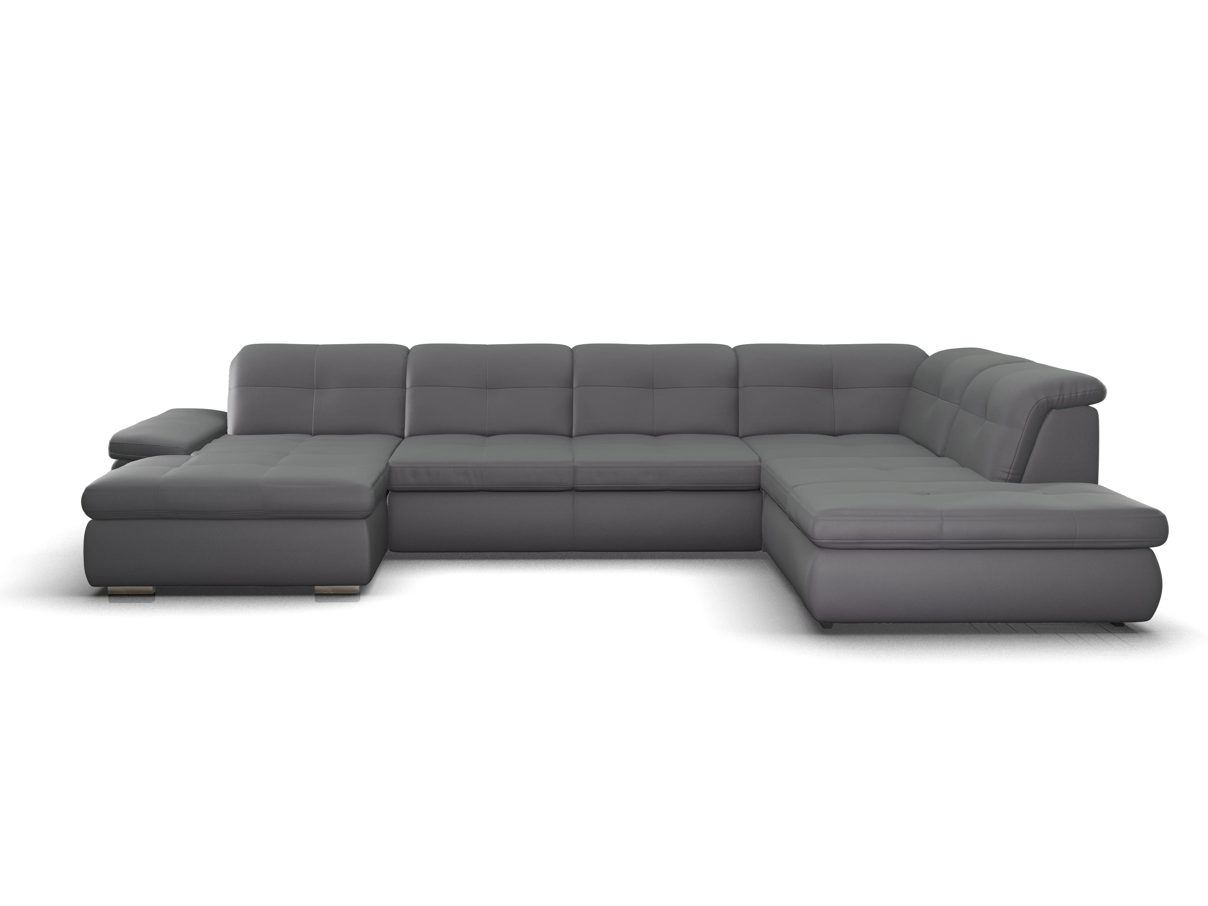 Ansicht des Produktes SC Smart 1001 Wohnlandschaft offen beidseitig in Stoff Grau